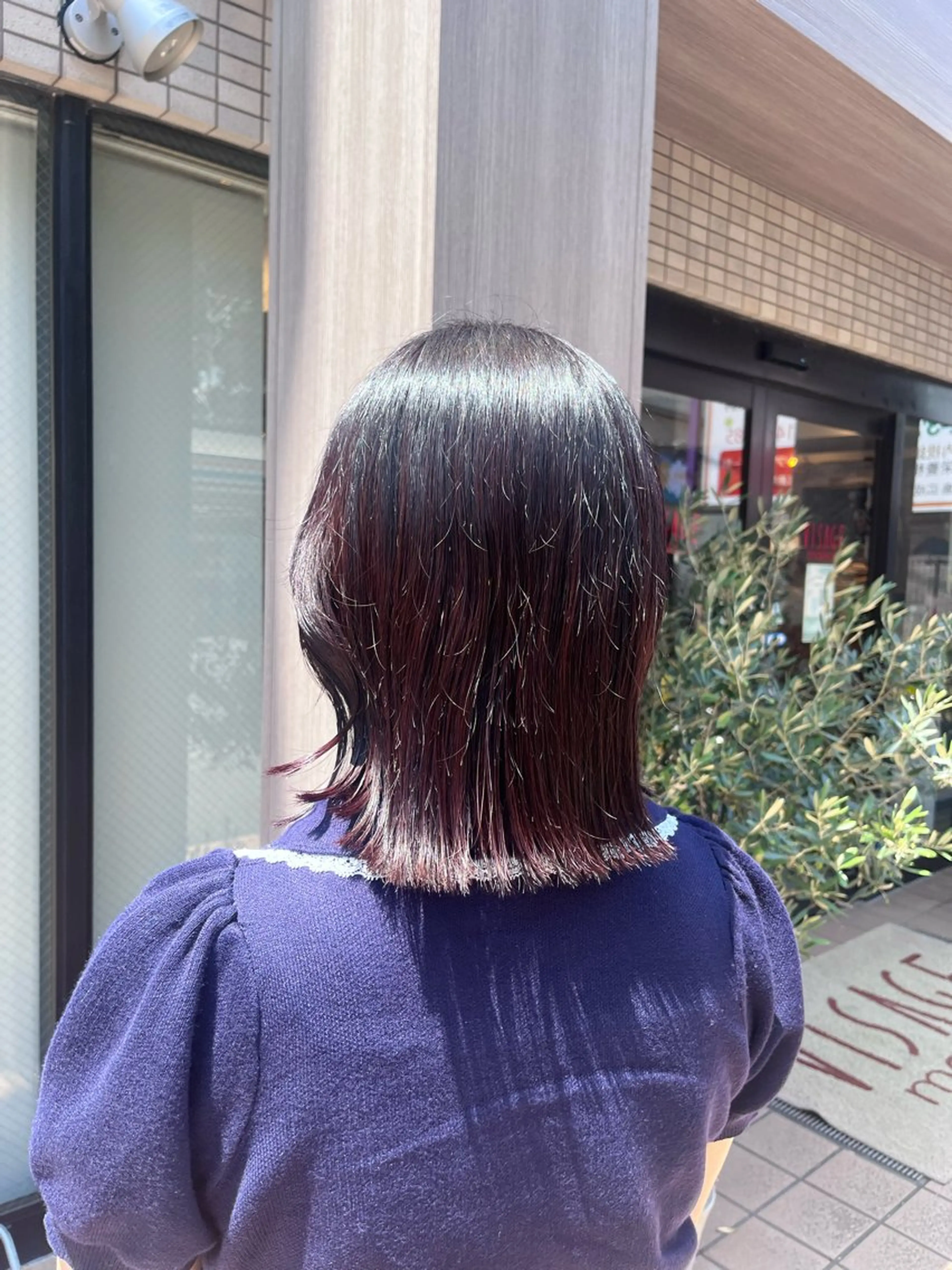 ミディアム 切りっぱなしボブ ボブ 木村 真奈のヘアスタイル