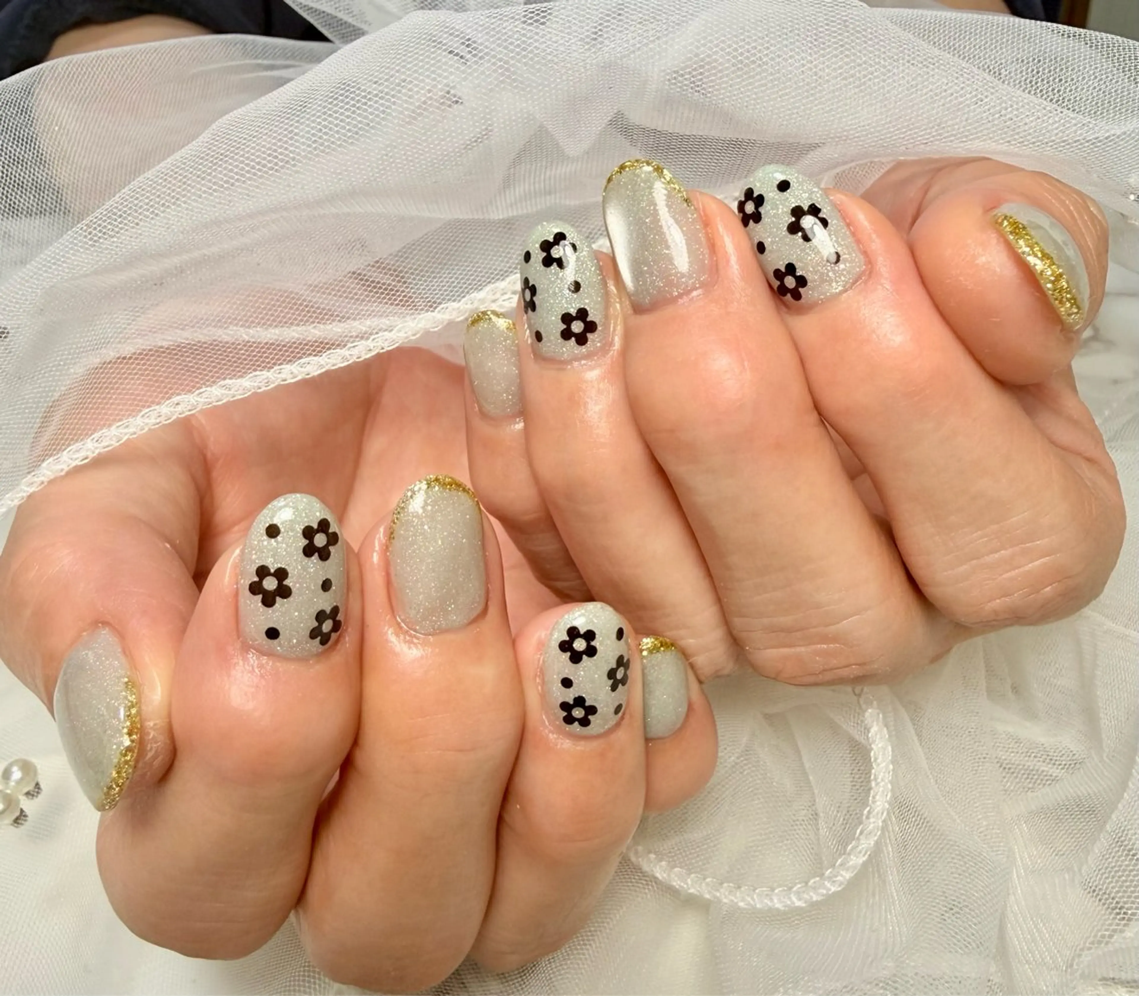 ネイル アートネイル チークネイル フラッシュネイル フラッシュマグ フレンチネイル Mai’s nailのネイルデザイン