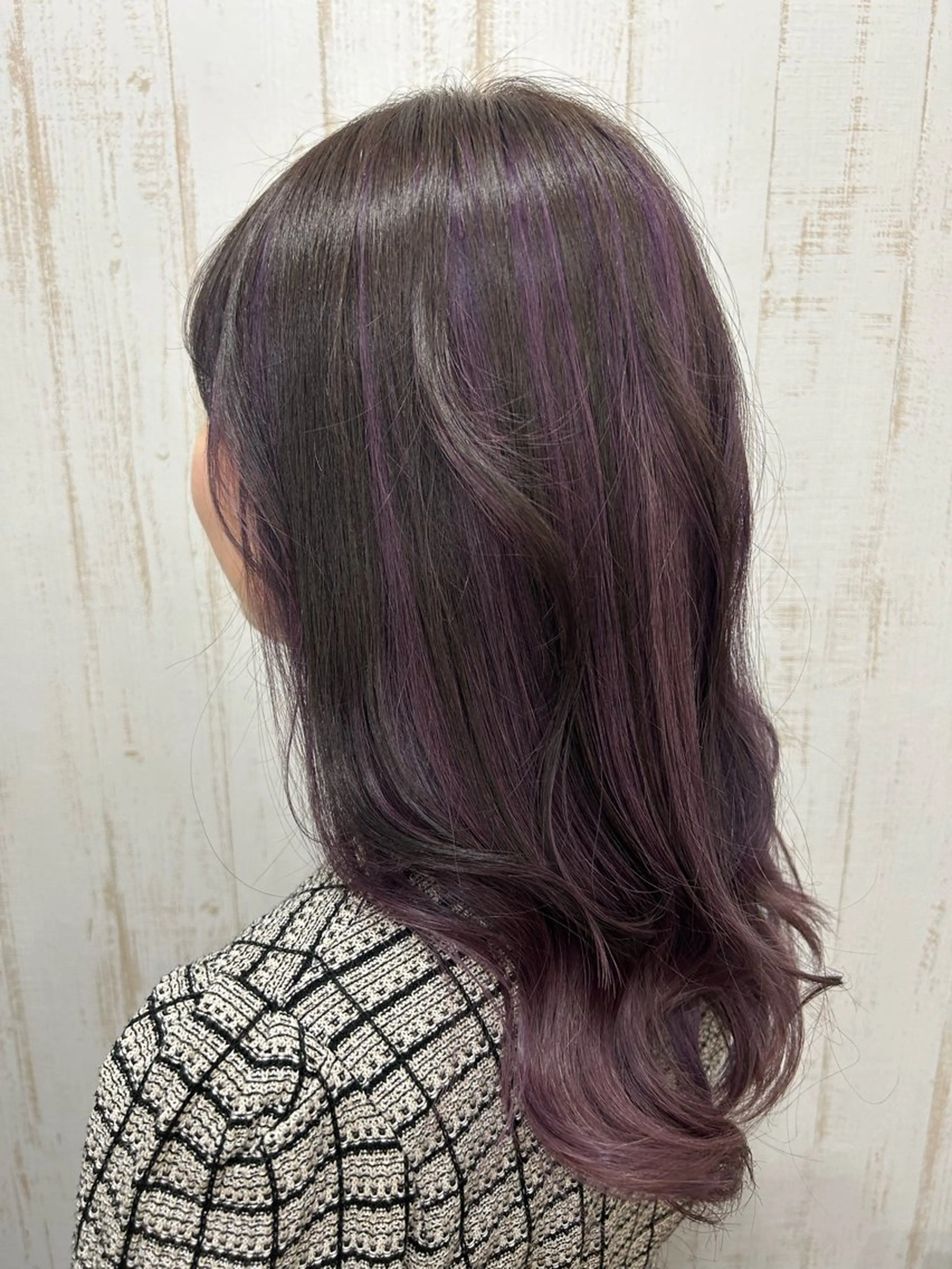 ロング カラー ヘアアレンジ パープルカラー 🐰関根 さら🍒のヘアスタイル