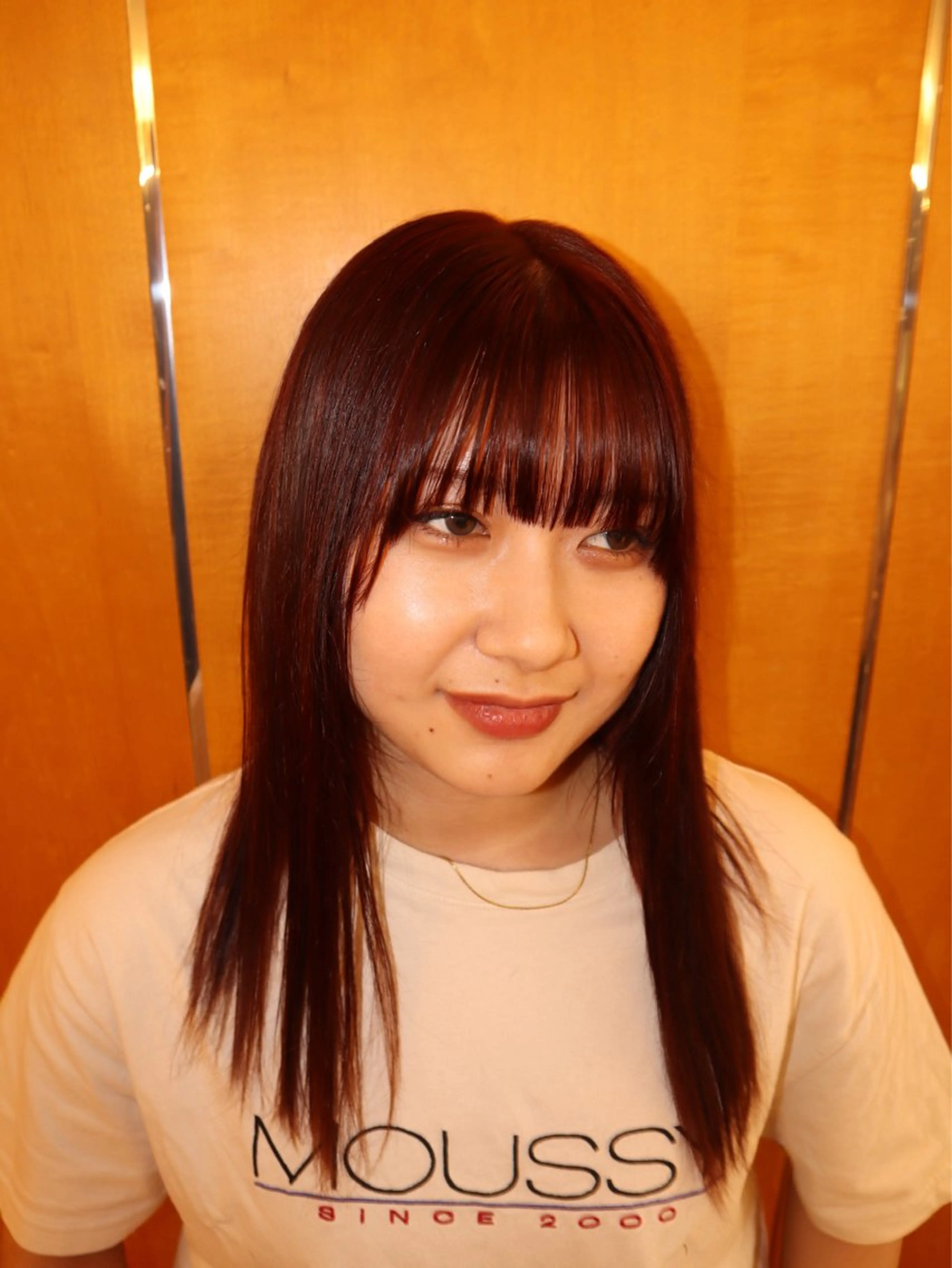 ミディアム カット ヘアカラー レイヤー/ボブ/ 透明感カラー/ニワのヘアスタイル