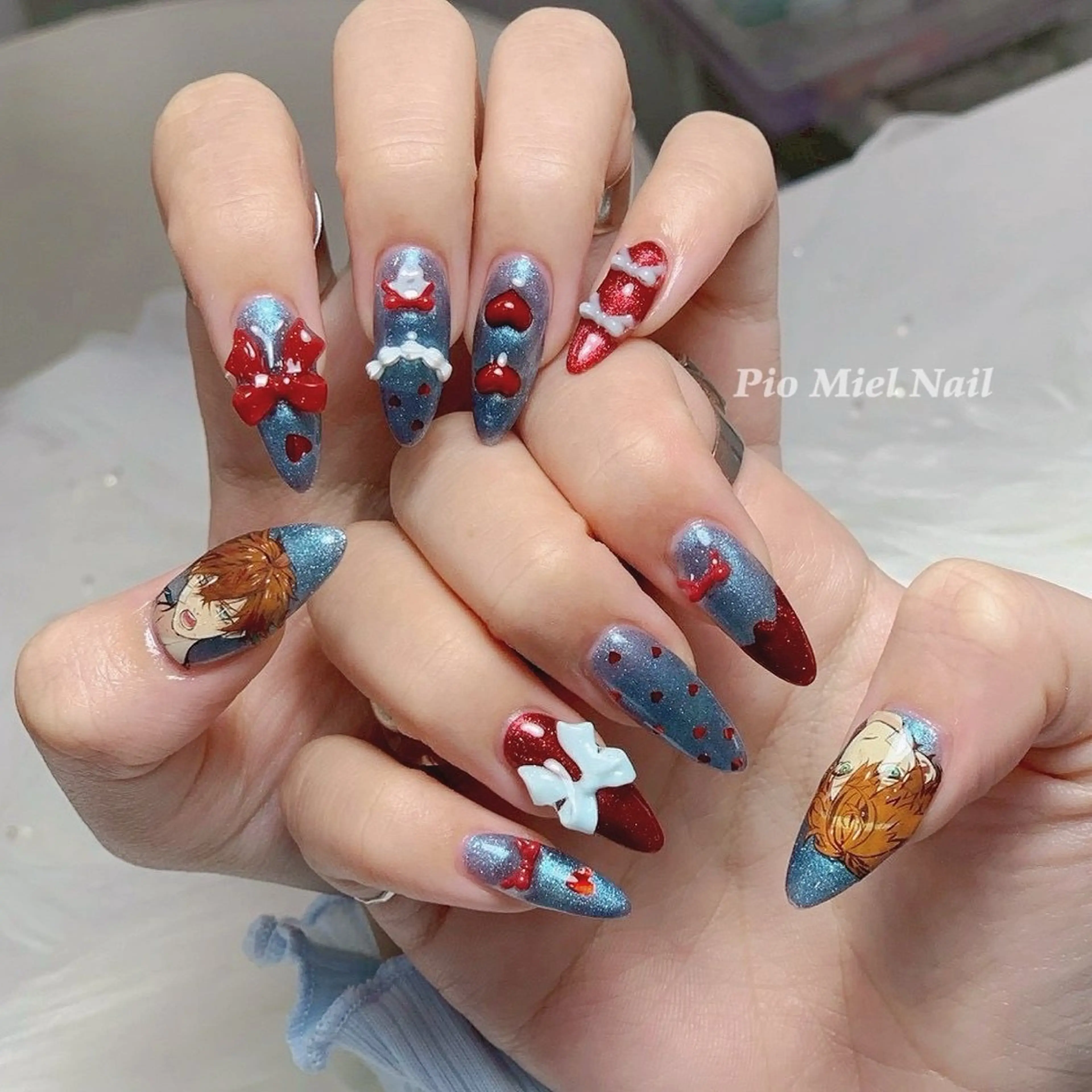 ネイル ハンドネイル HANA 長さだしのネイルデザイン