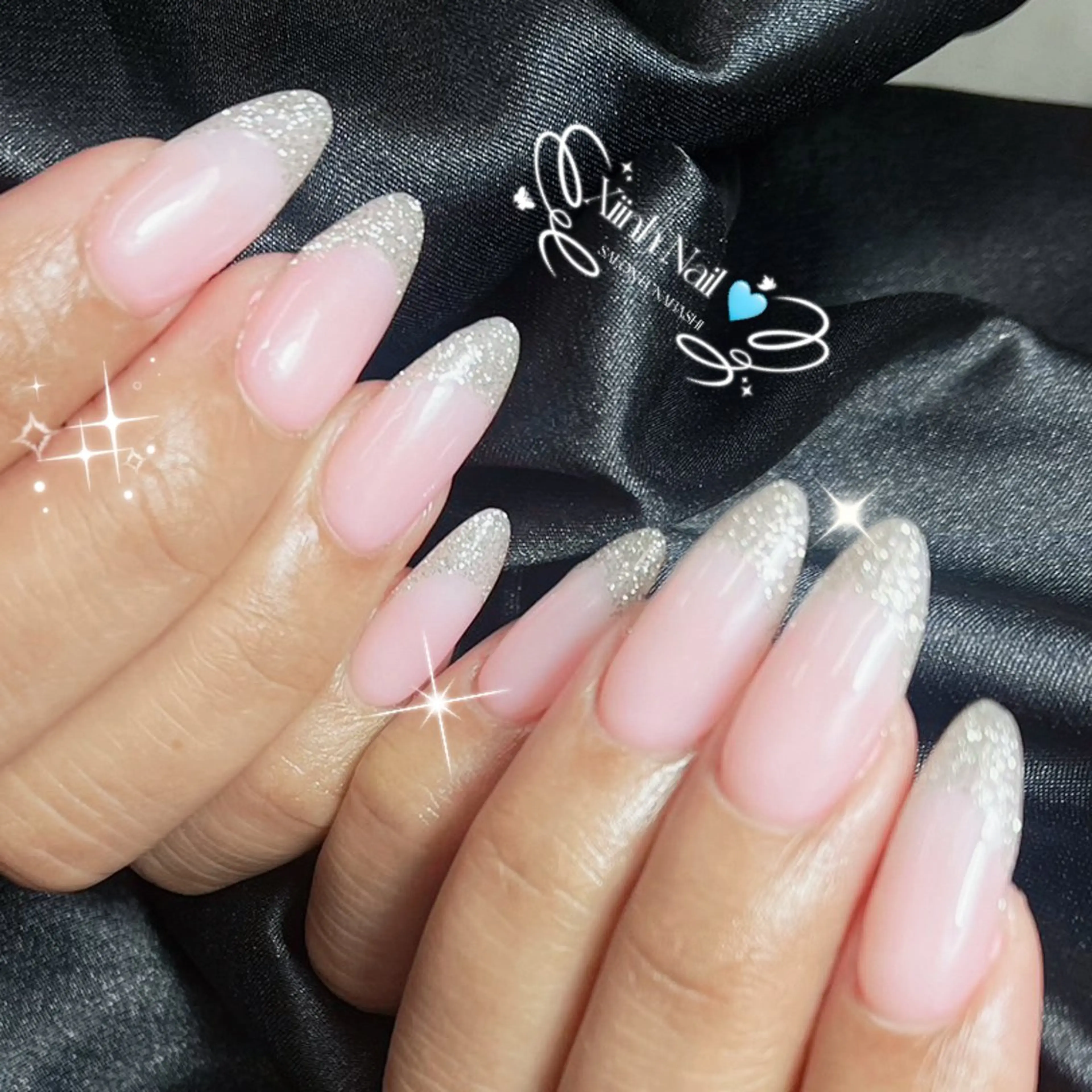 ネイル チークネイル 桜ネイル 長さ出し フットネイル ジェルネイル ハンドネイル XIINH NAIL SALONのネイルデザイン