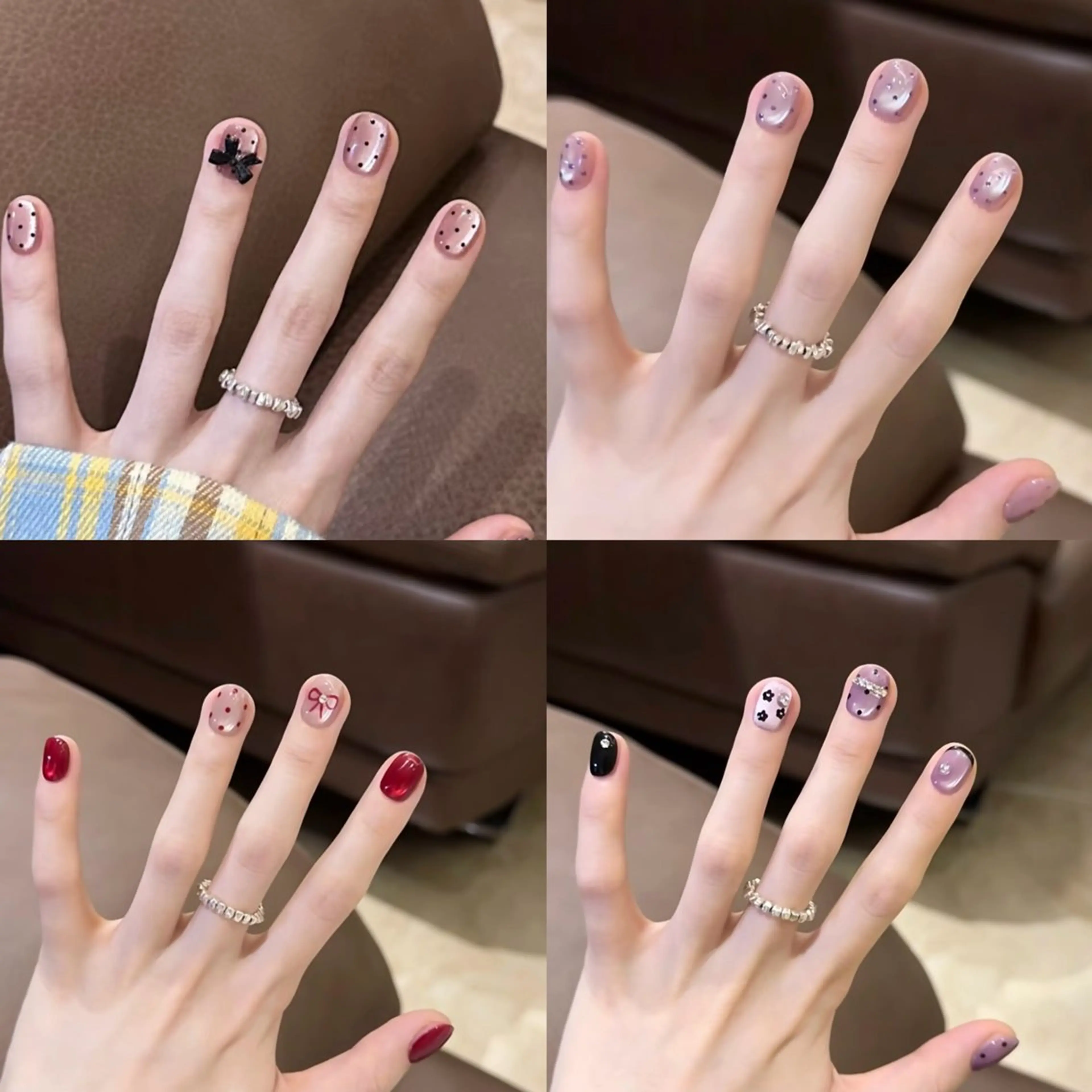 🍓【ドット&マグネット】パーツ付きワンホンデザインの写真