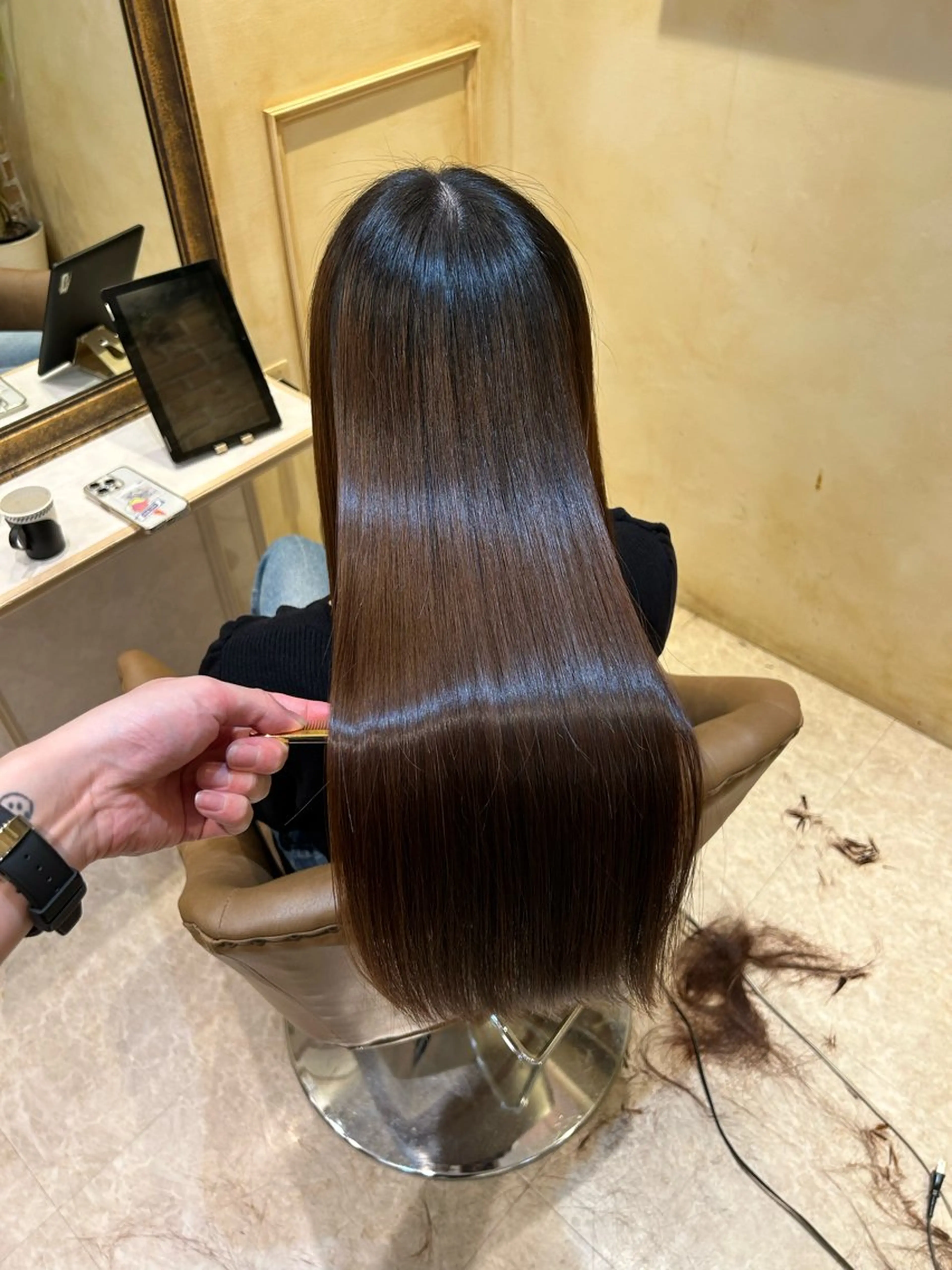 ロング パーマ 髪質改善 縮毛矯正 カット 縮毛矯正 トリートメント 🌹【代表】古川暁 髪質改善縮毛矯正🌹のヘアスタイル