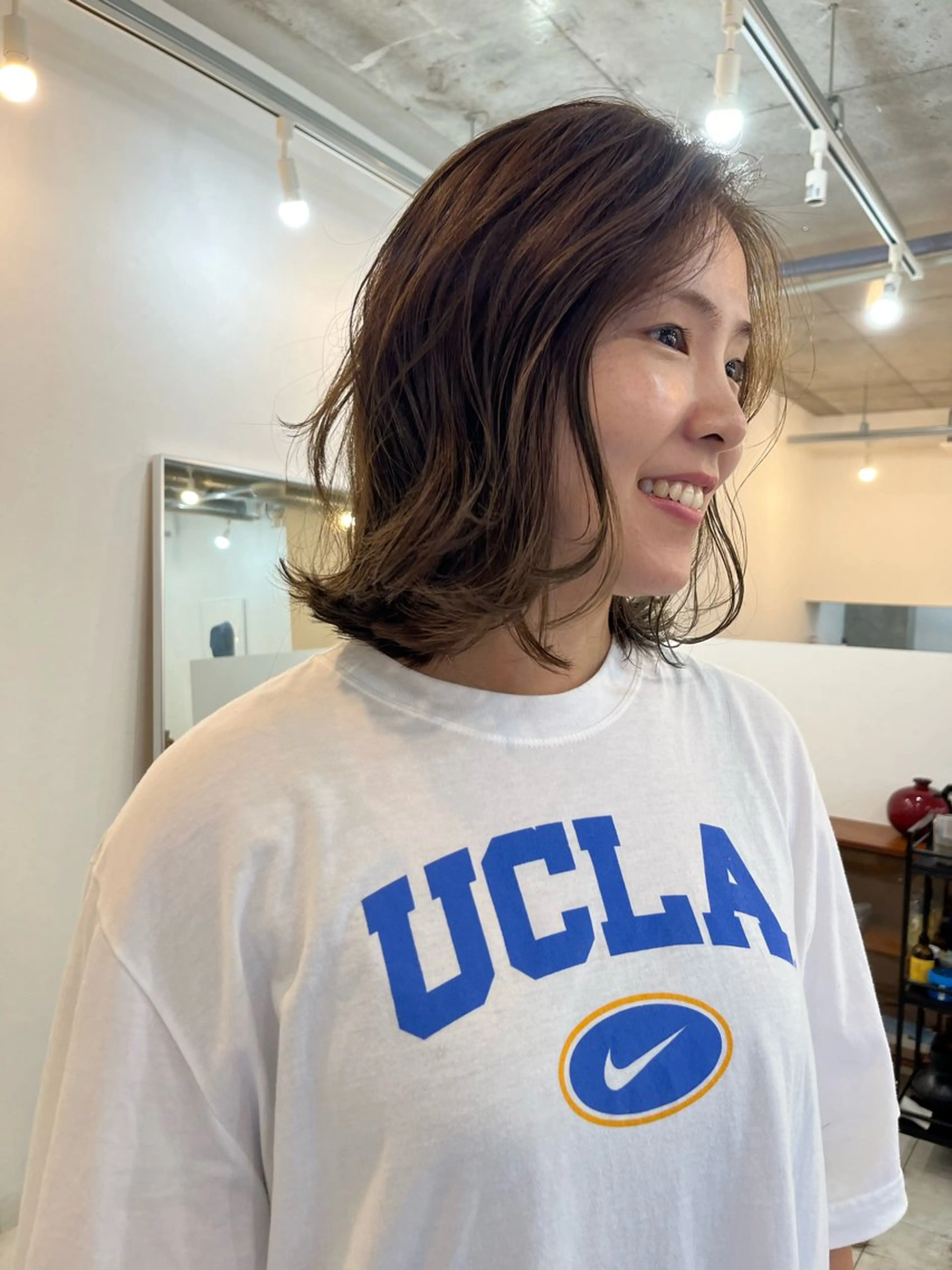 ミディアム カラー カット ヘアカラー eri kinjoのヘアスタイル