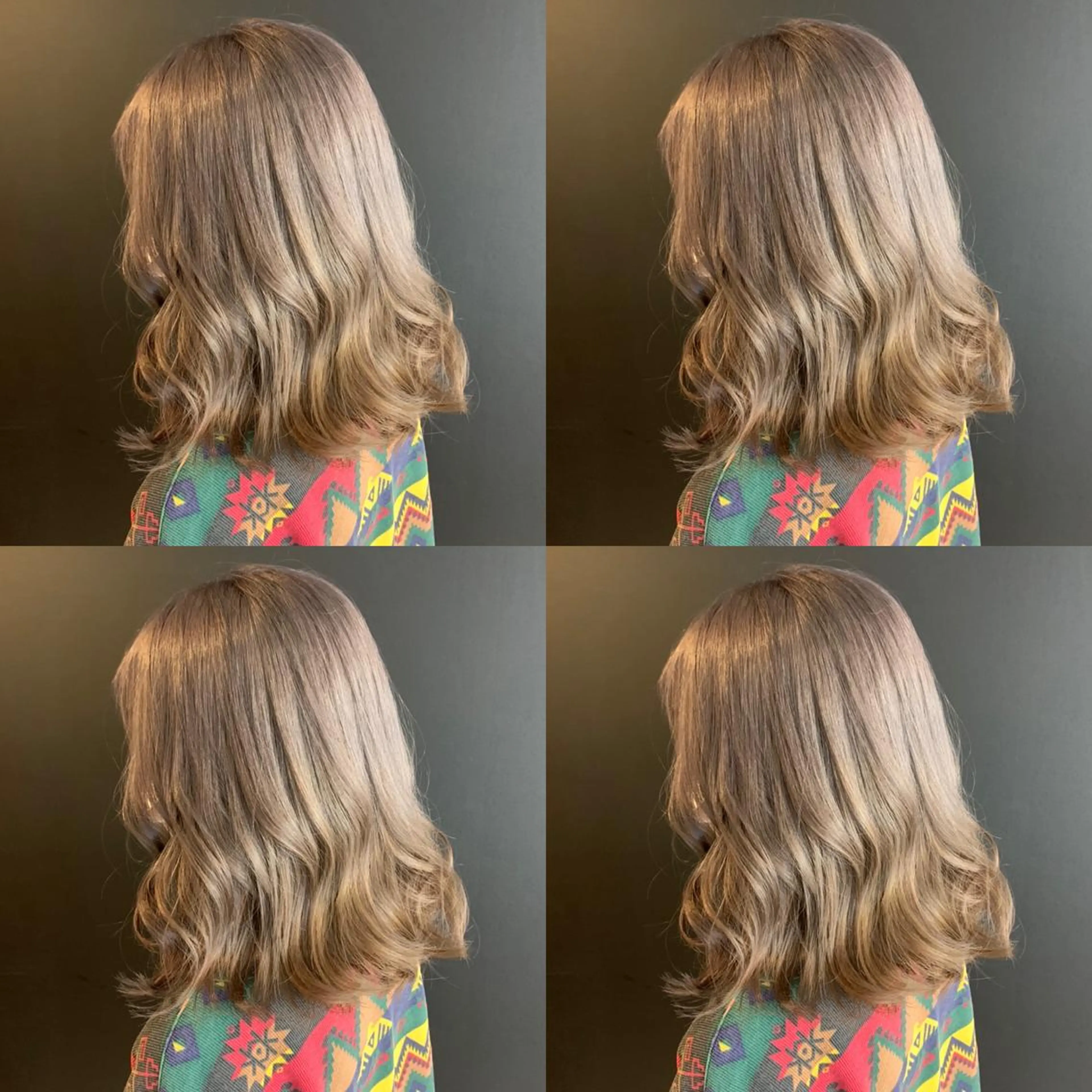 ミディアム カラー ヘアカラー トリートメント ✨髪質改善✖︎顔周り レイヤー✨ナカムラのヘアスタイル