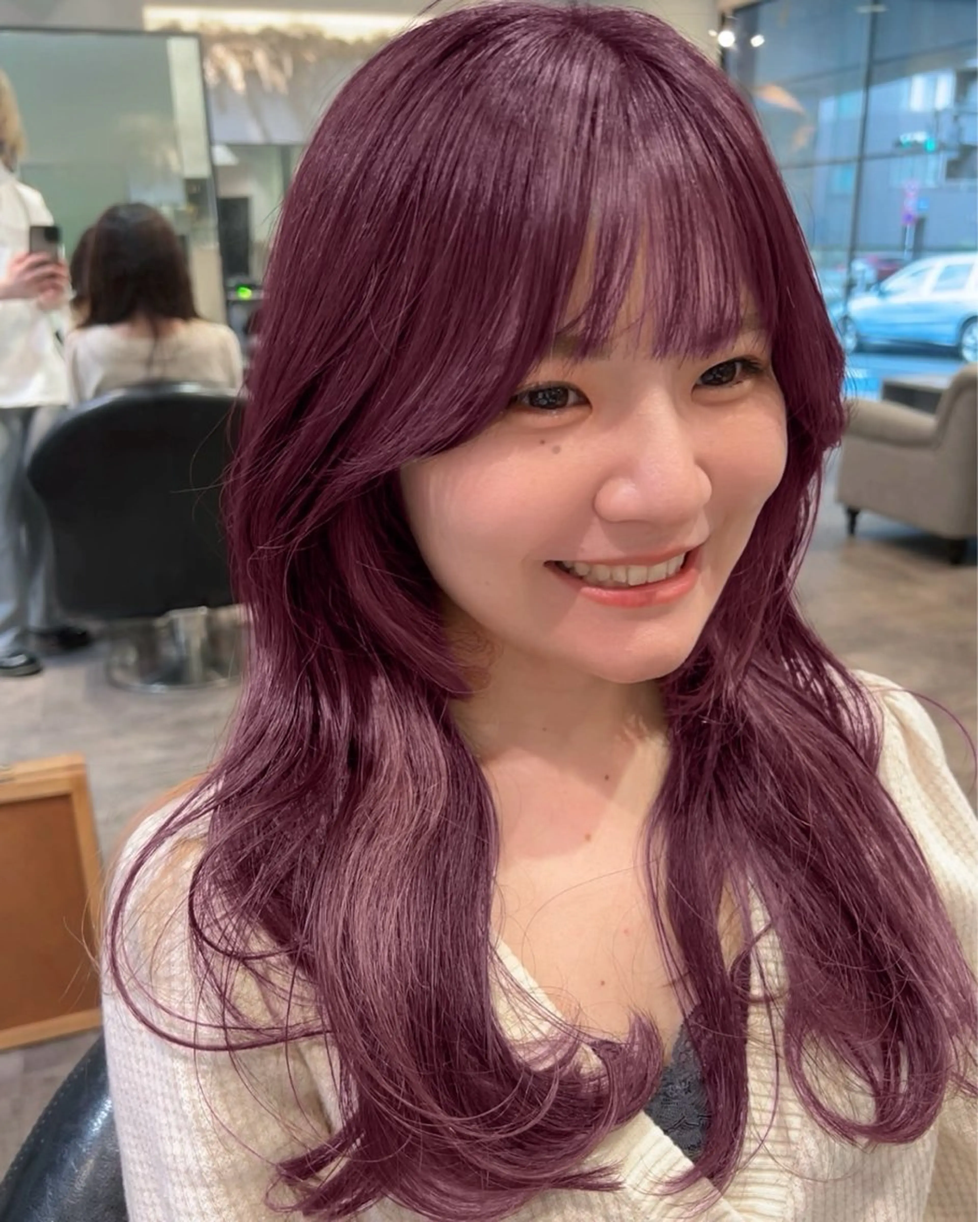 ロング カラー ヘアカラー トリートメント ハイトーンカラー が絶対可愛い✨泰聖✨のヘアスタイル