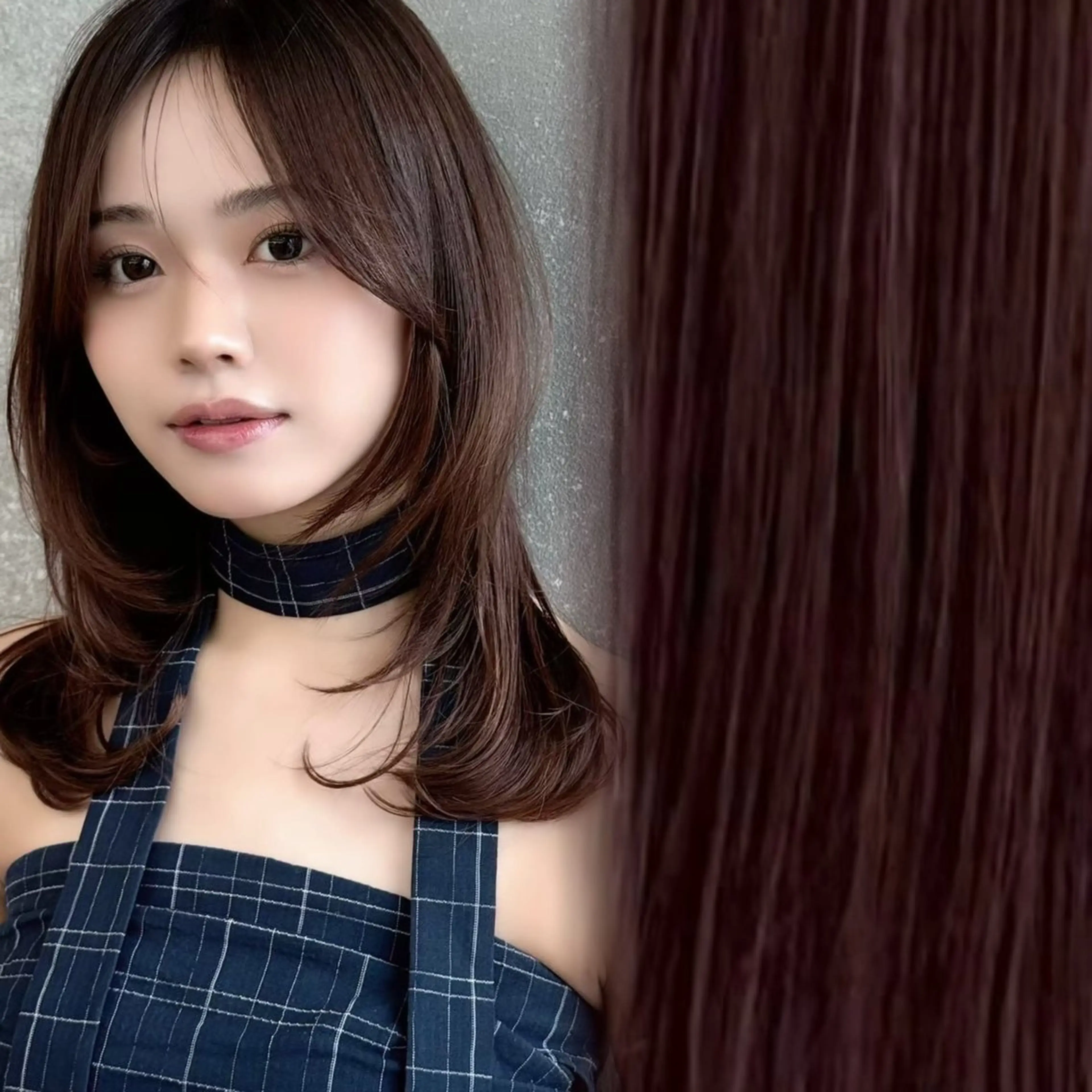 ミディアム カラー ヘアカラー ゆ らのヘアスタイル