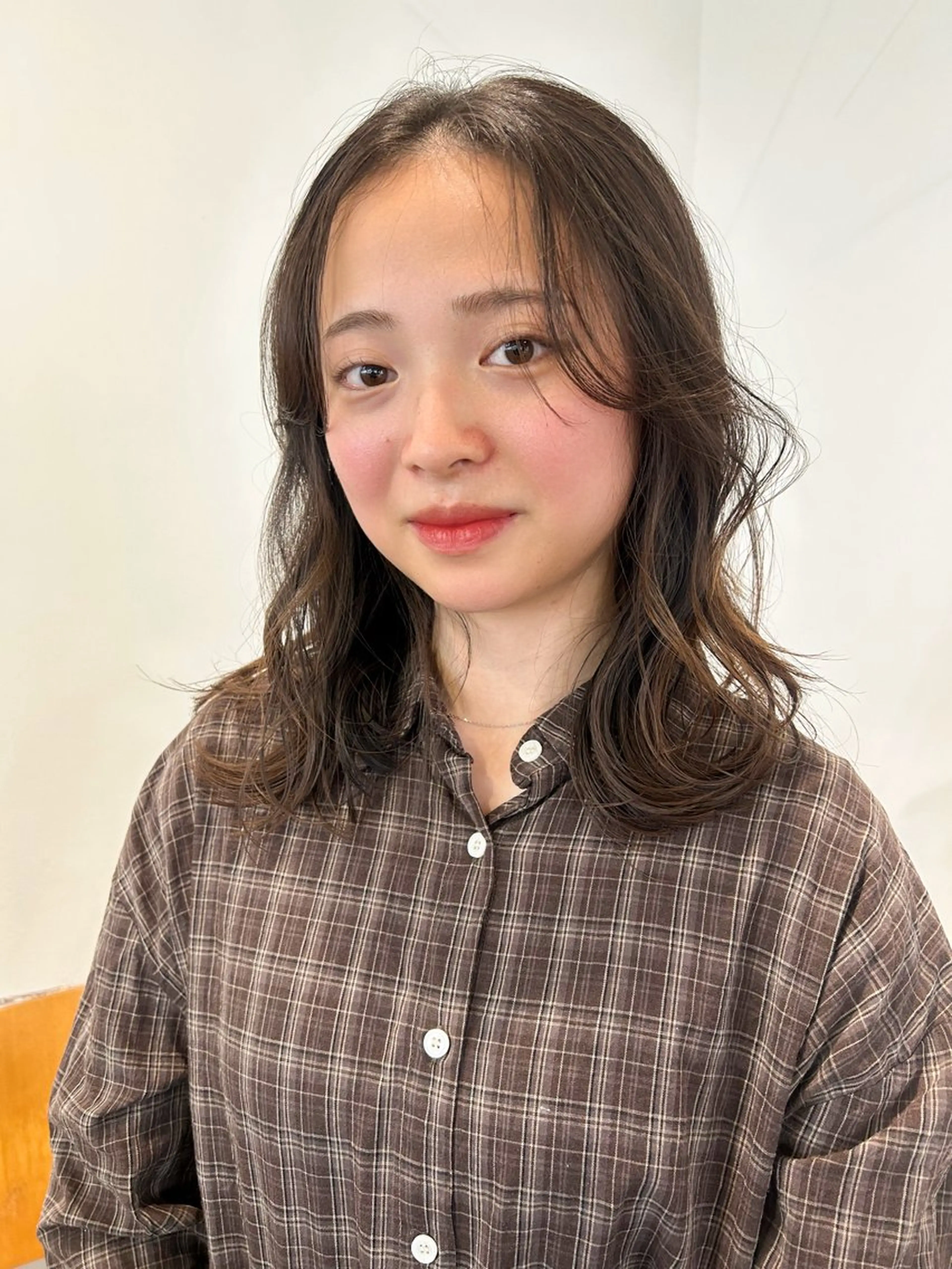 ミディアム カラー 原 瑞希のヘアスタイル