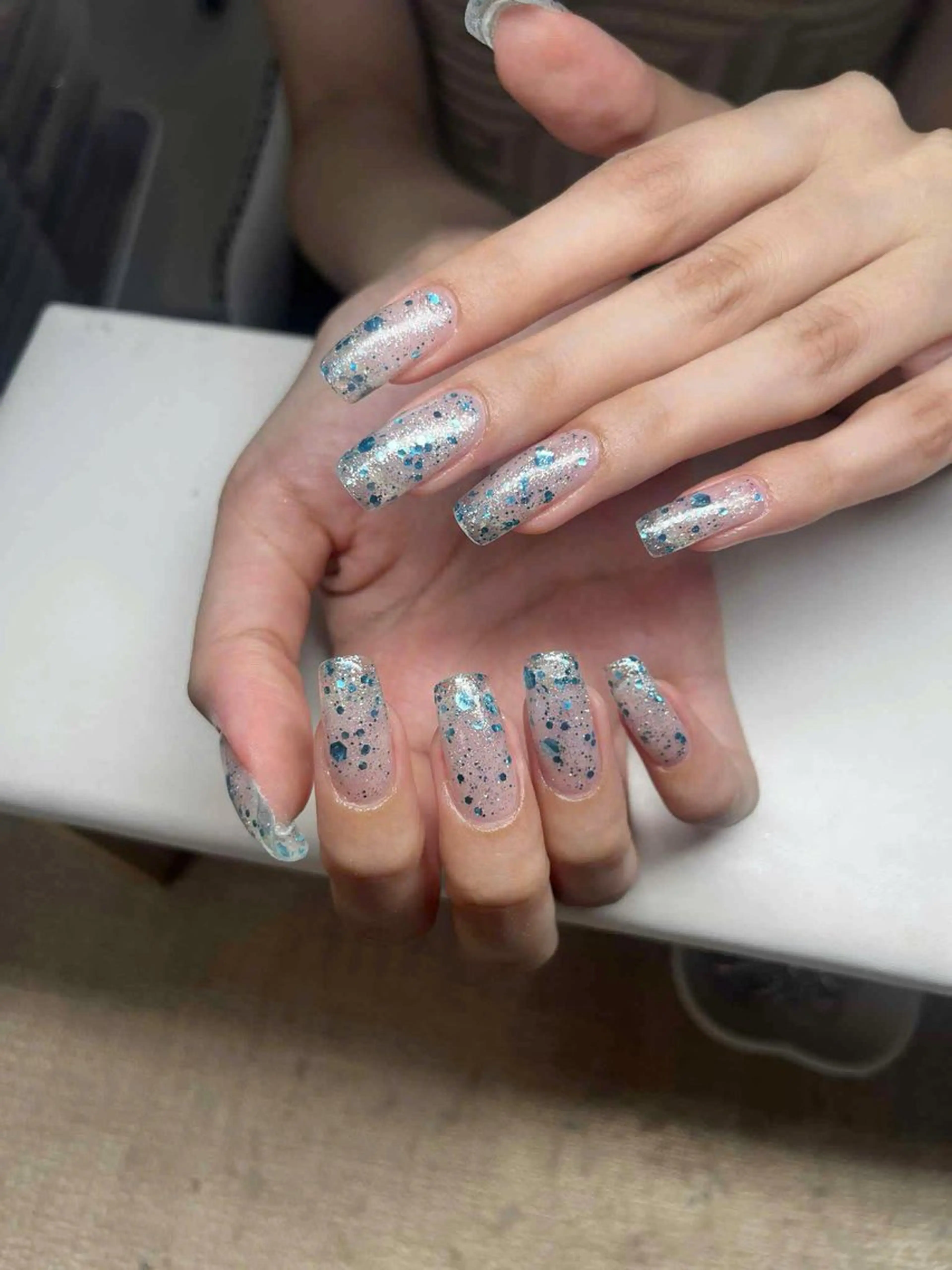 ネイル フレンチネイル ジェルネイル ガラスフレンチ ハロウィン ハート H.baby Nail Salonのネイルデザイン