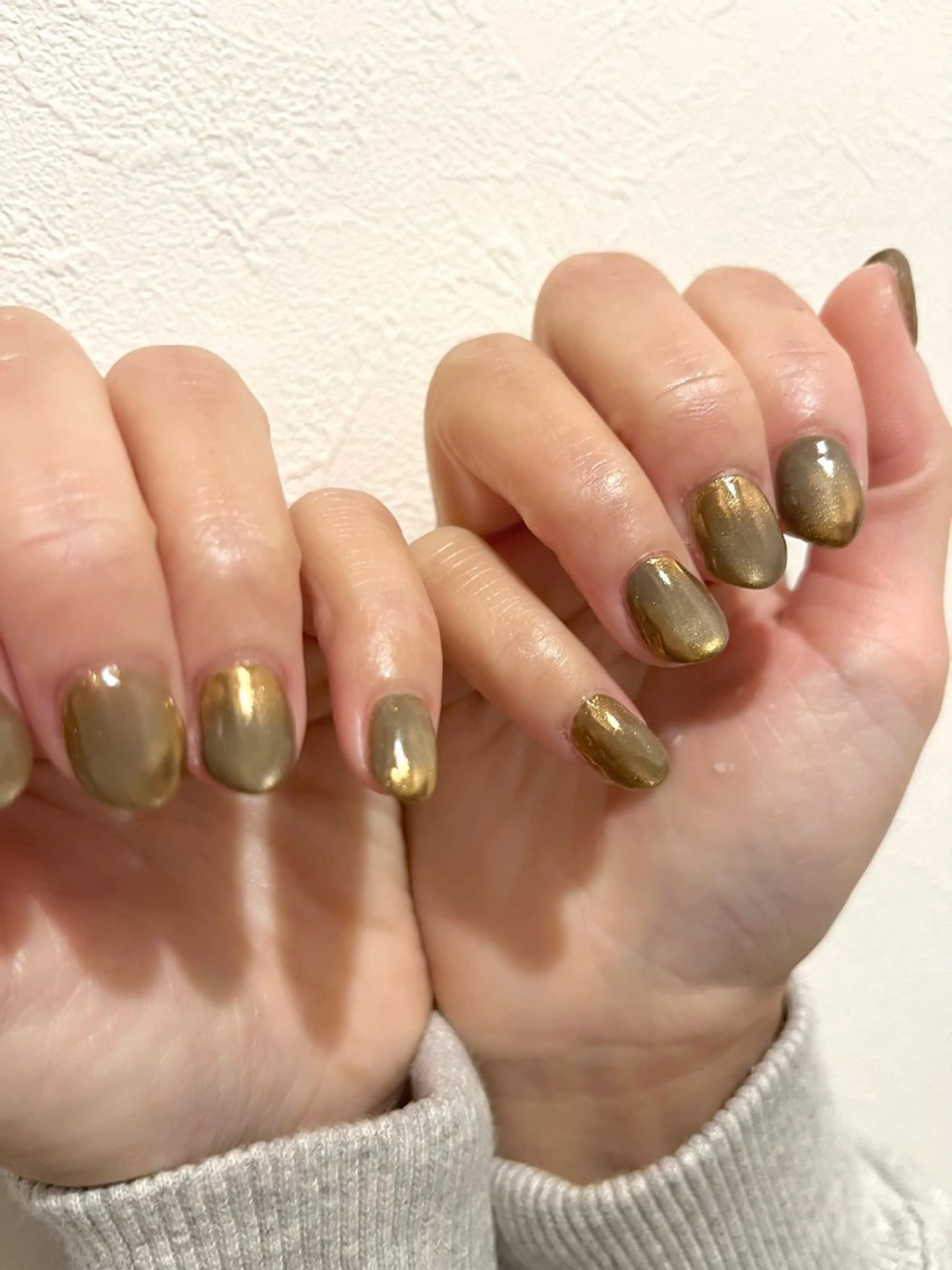 ネイル マグネットネイル ミラーネイル ニュアンスネイル ハンドネイル Hum nail  roomのネイルデザイン
