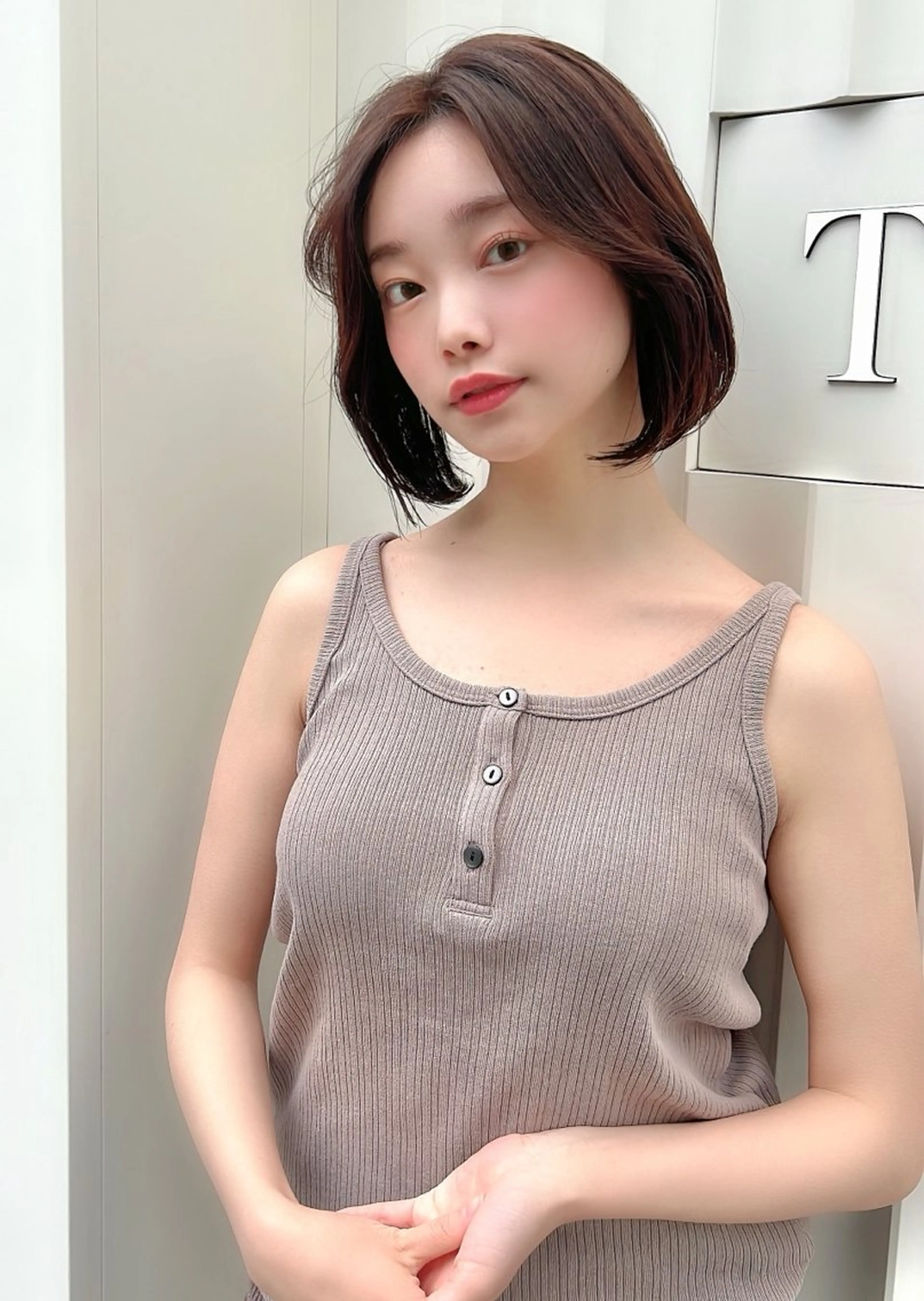 ショート カラー ボブ ボブ/レイヤー /植原健太のヘアスタイル