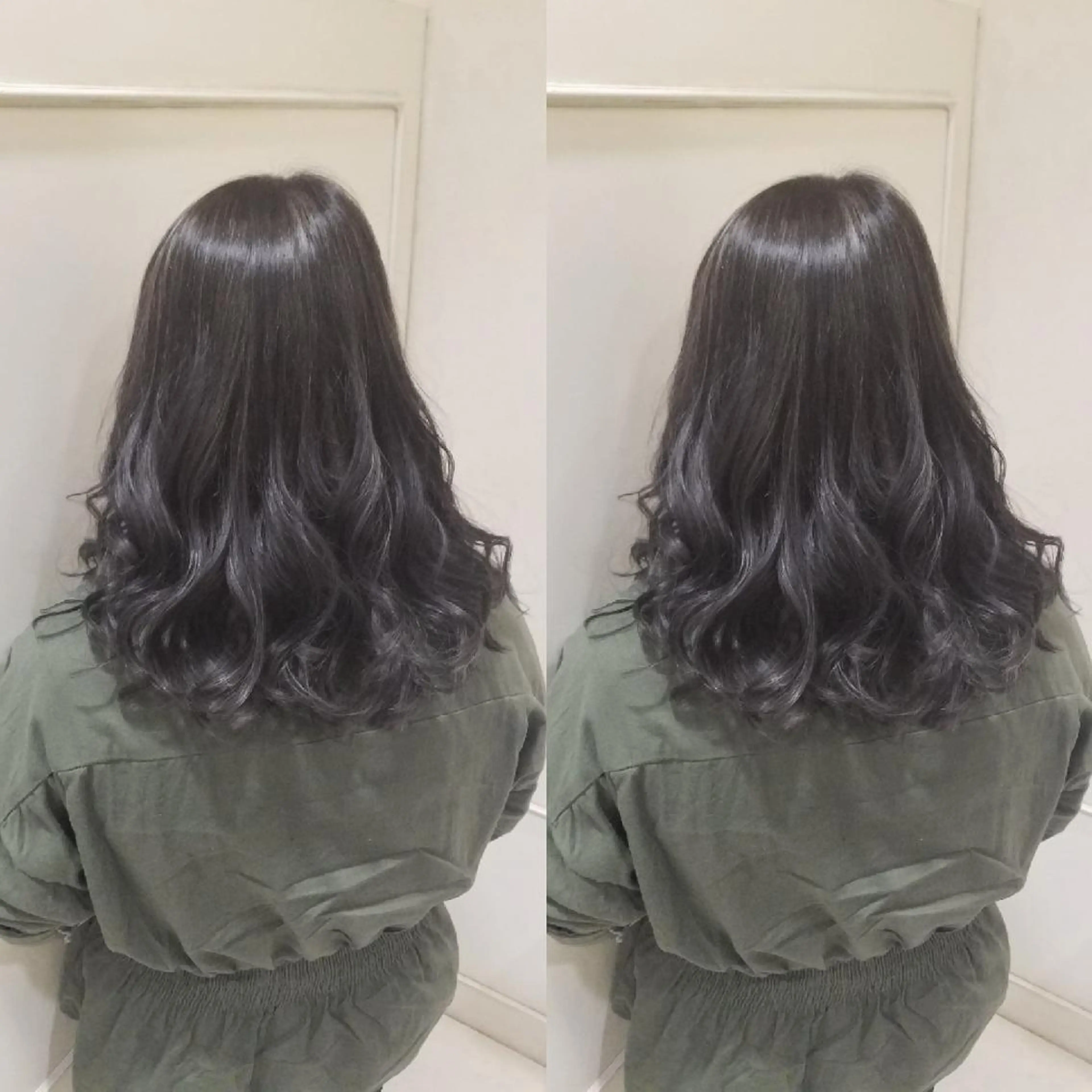 ロング カラー ダークグレー ハイライトカラー 3Dハイライト ハイライト ブリーチ・ハイトーン 特化🎉内山のヘアスタイル