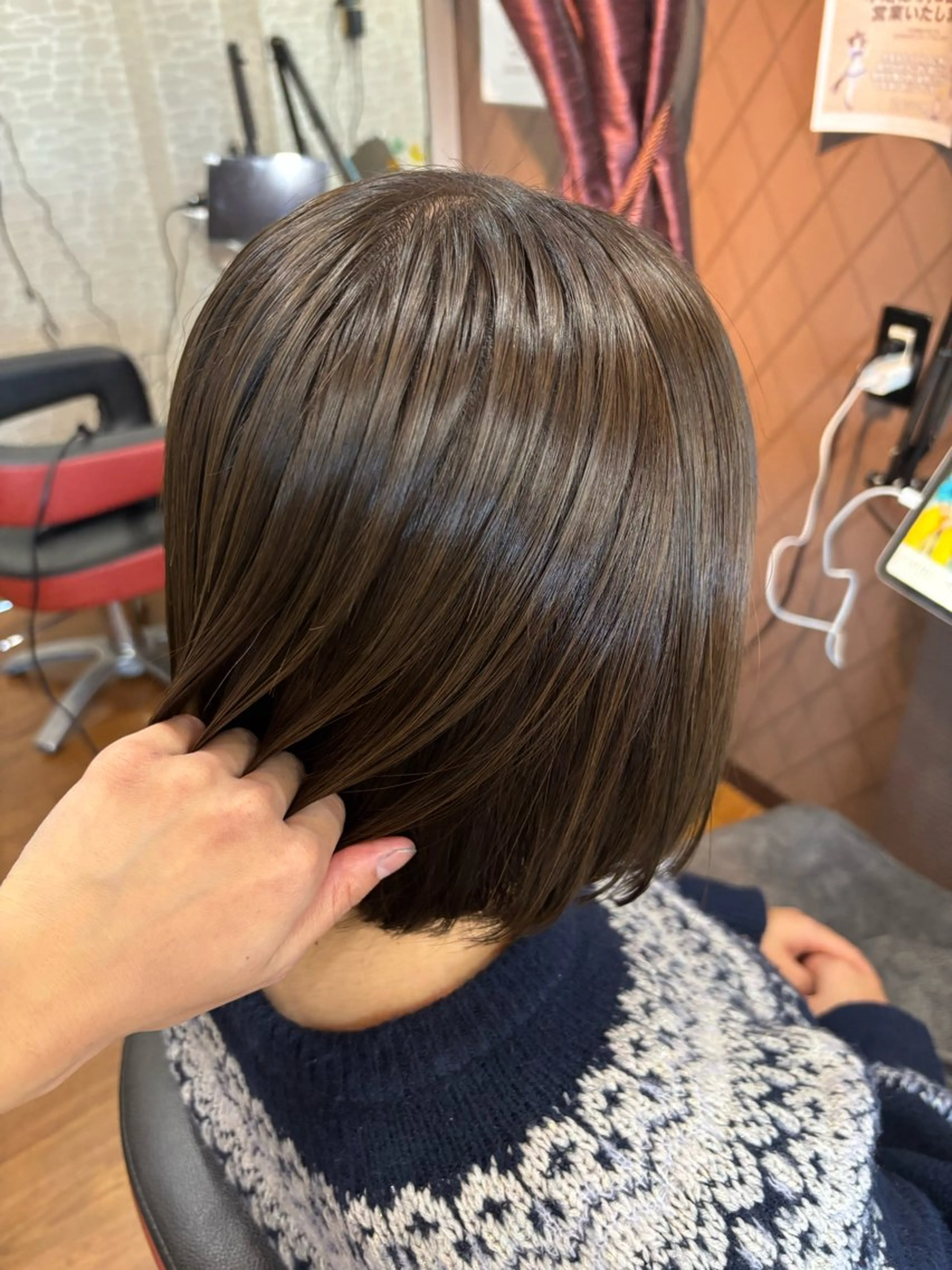 カラー 透明感カラー オリーブカラー 飛彈 優風のヘアスタイル