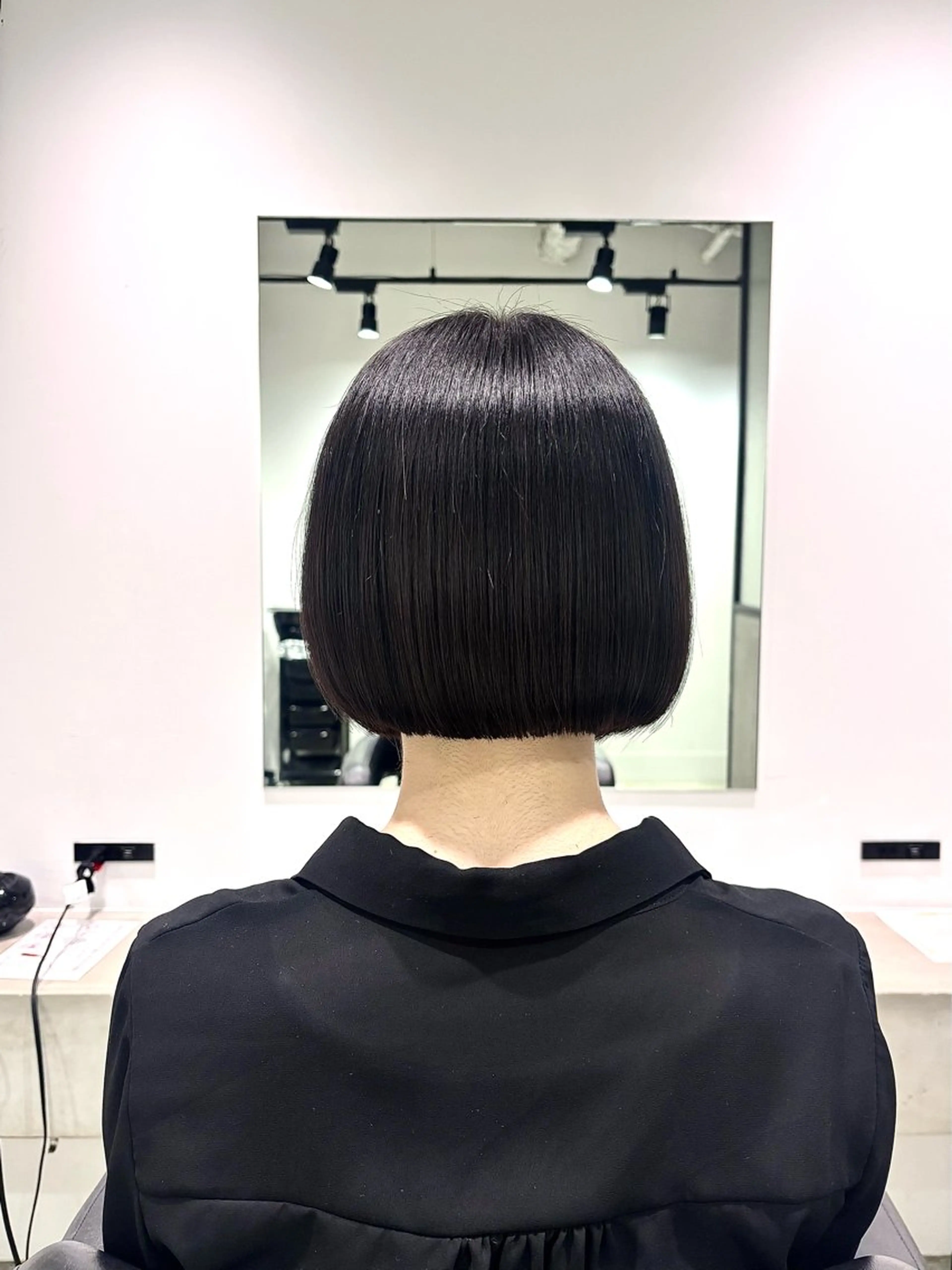 ミディアム ワンレンボブ ボブ 羽田 莉野のヘアスタイル