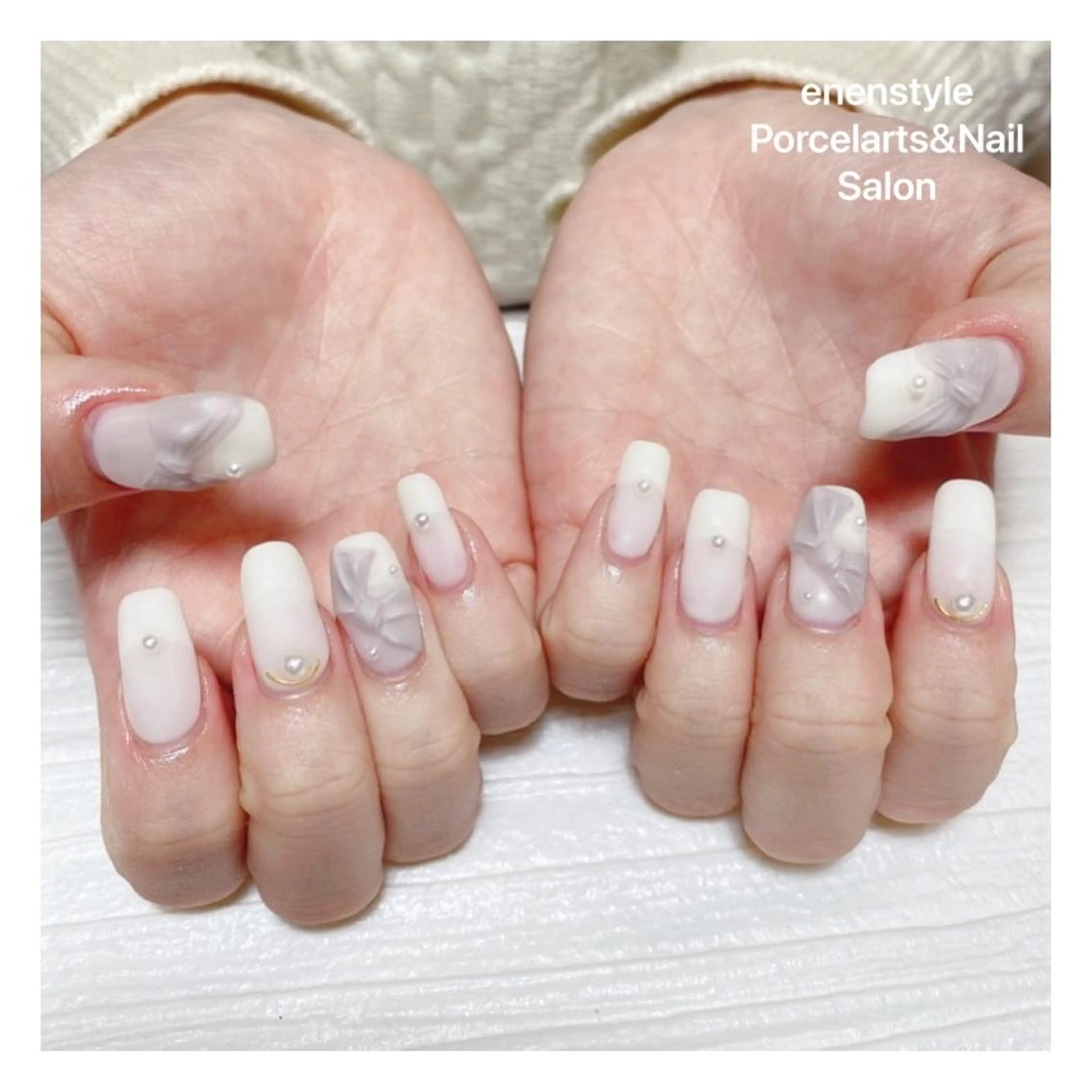 ミディアム ネイル ハンドネイル 👑enen style👑のネイルデザイン