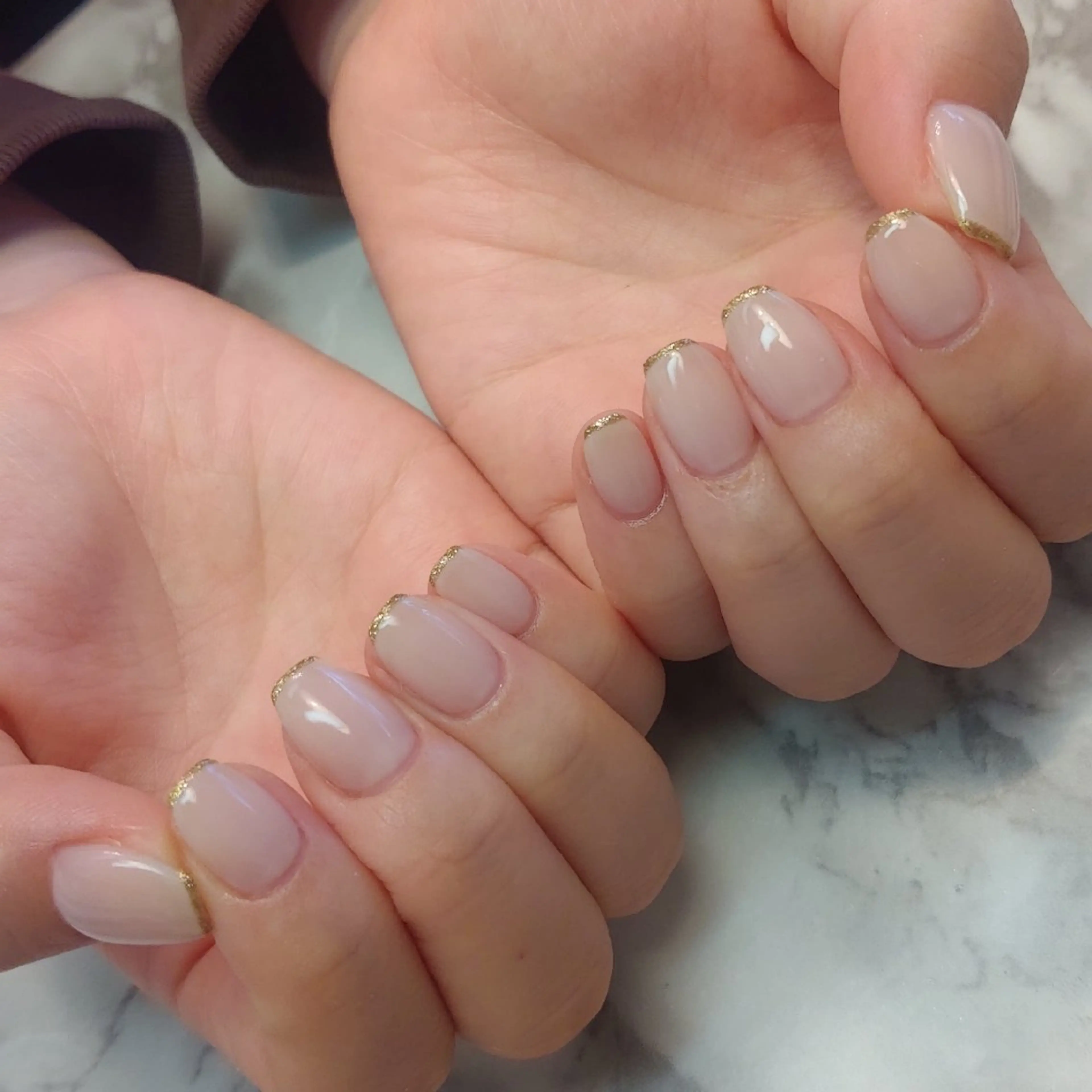 ネイル フレンチネイル ジェヌインネイル 河内のネイルデザイン