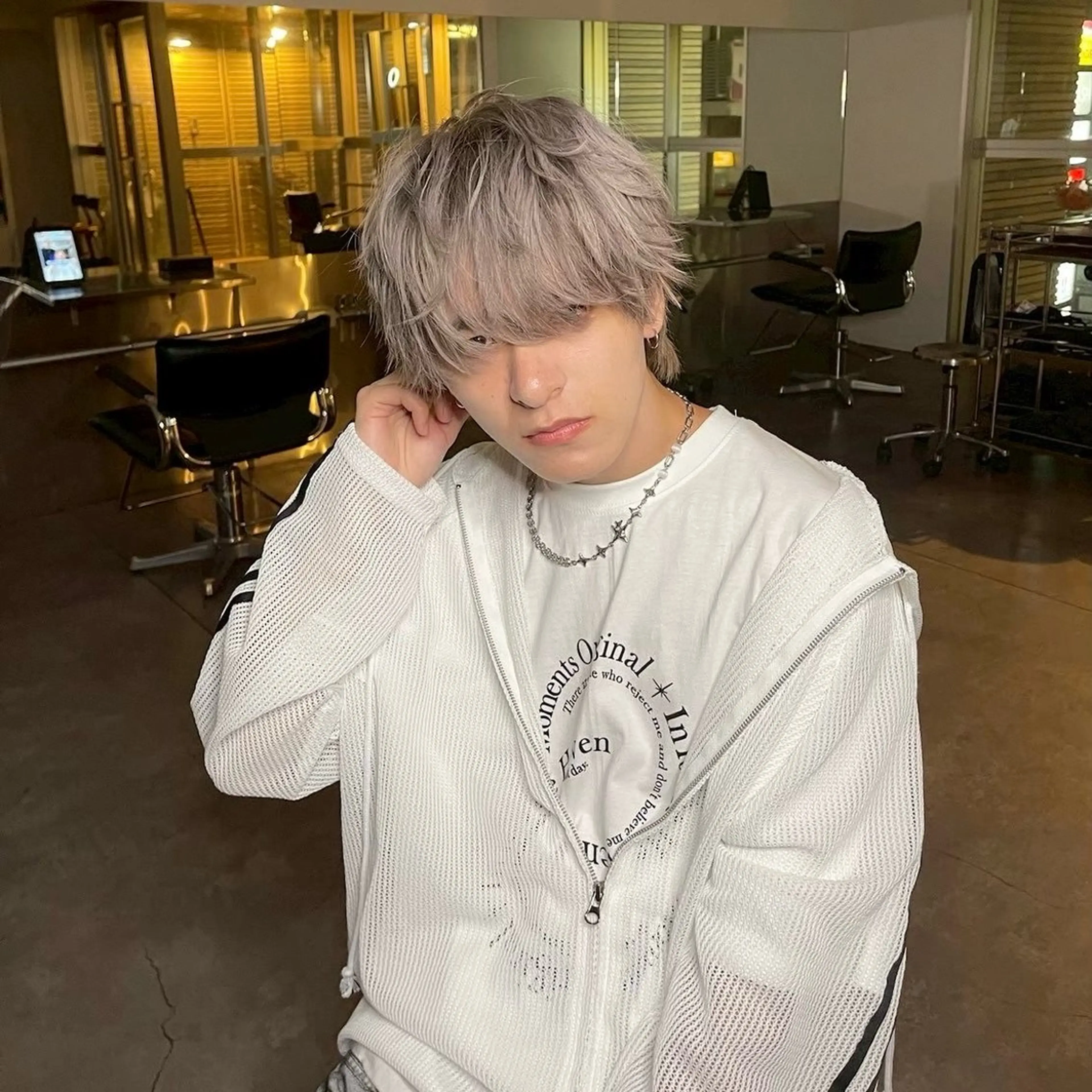 メンズ メンズカット/ ハイトーン/琉輝のヘアスタイル