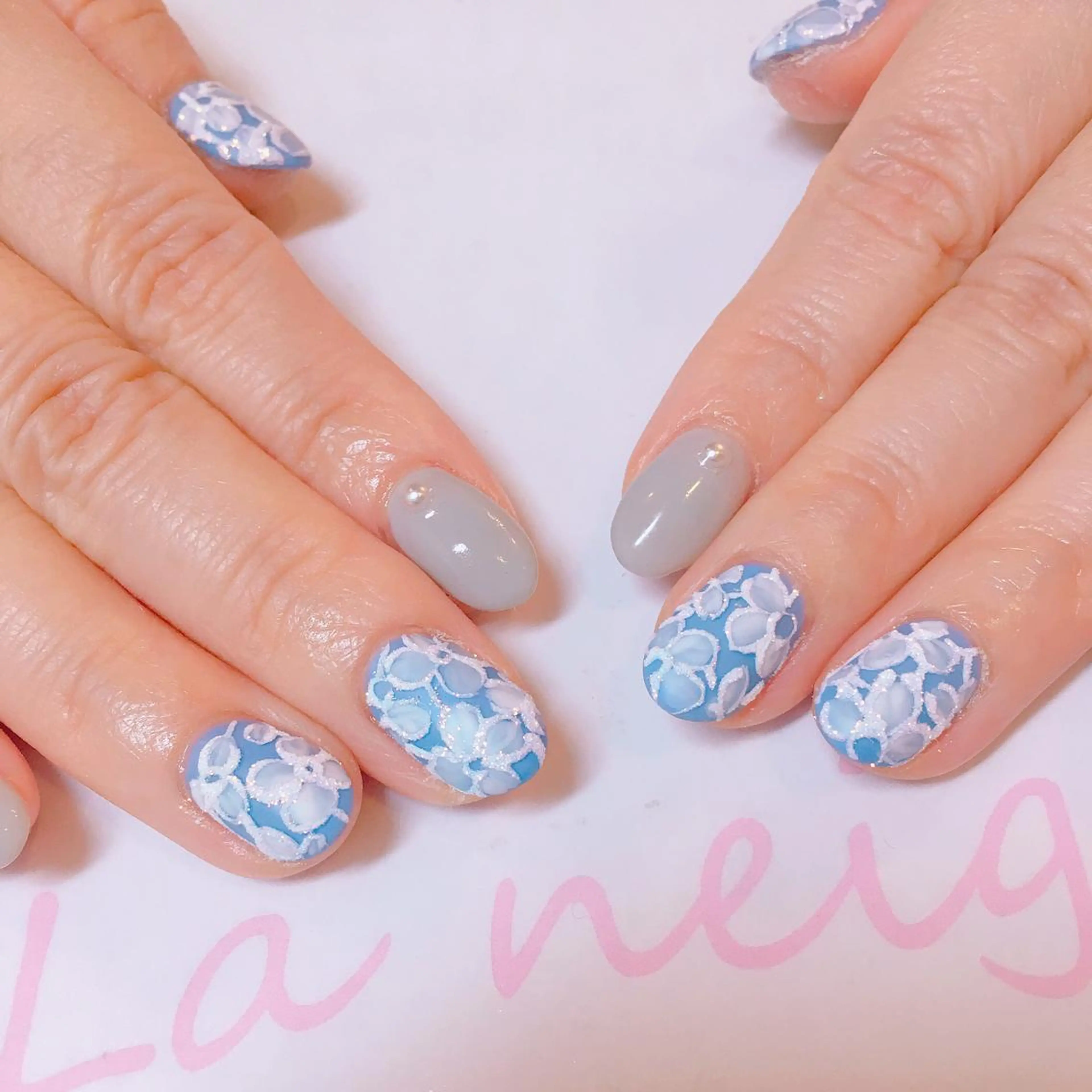 ネイル レース La neige* yuki 🐩🌙のネイルデザイン