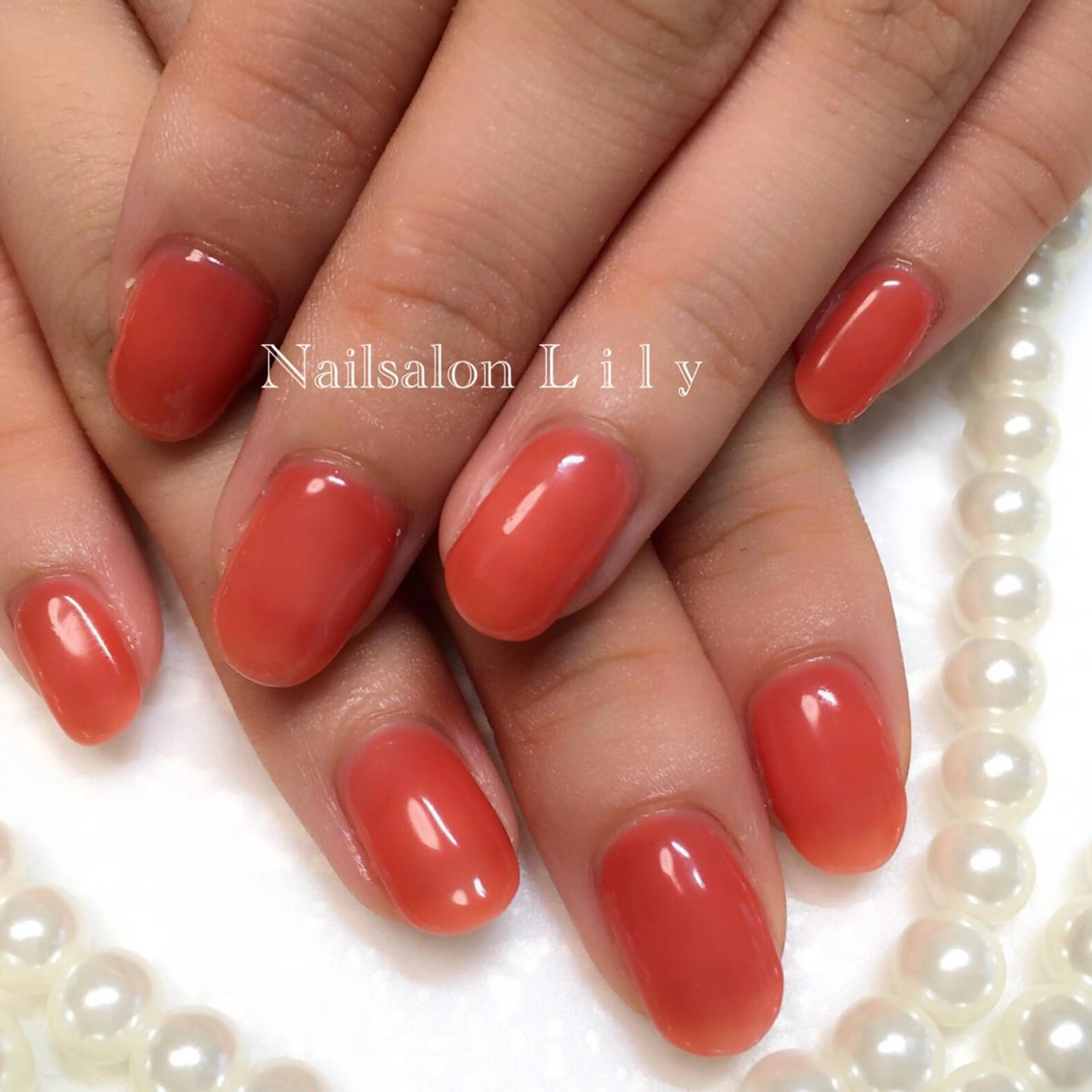 ネイル オレンジ Lily*nail 🌻Mii🌻のネイルデザイン