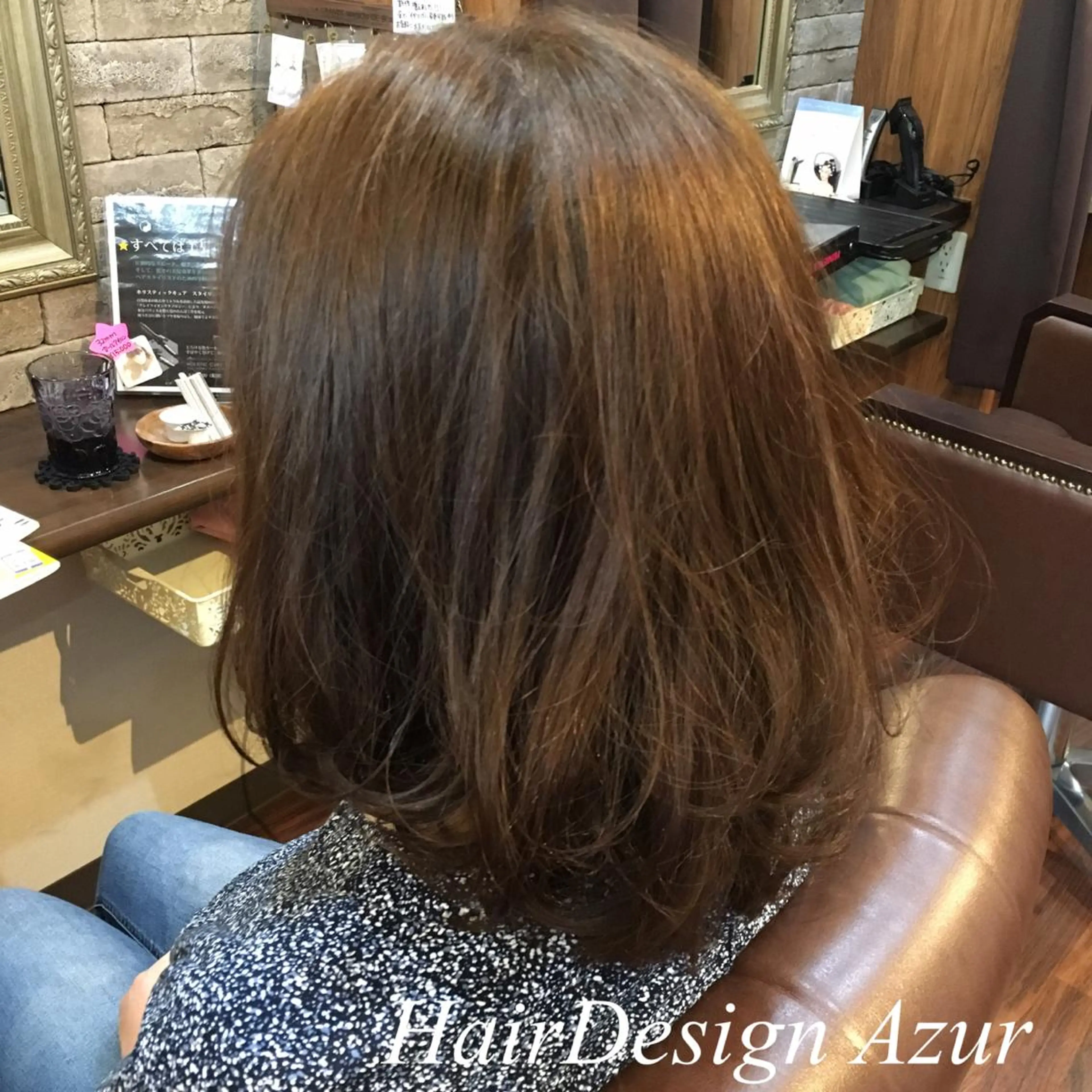 セミロング カラー パーマ HairDesign Azurのヘアスタイル