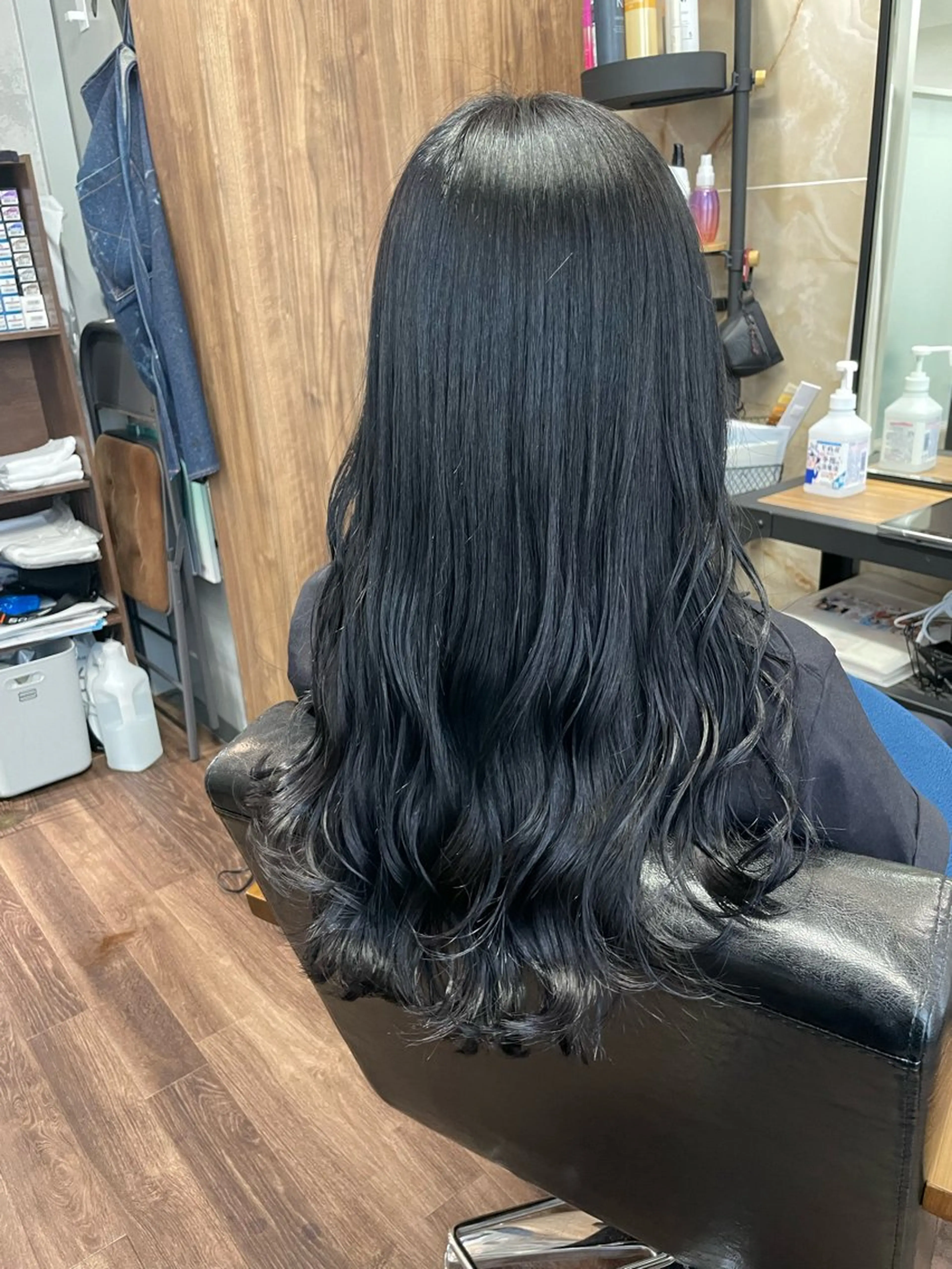 ロング カラー パーマ カット ヘアカラー トリートメント Lull1人美容室 バレイヤージュのヘアスタイル