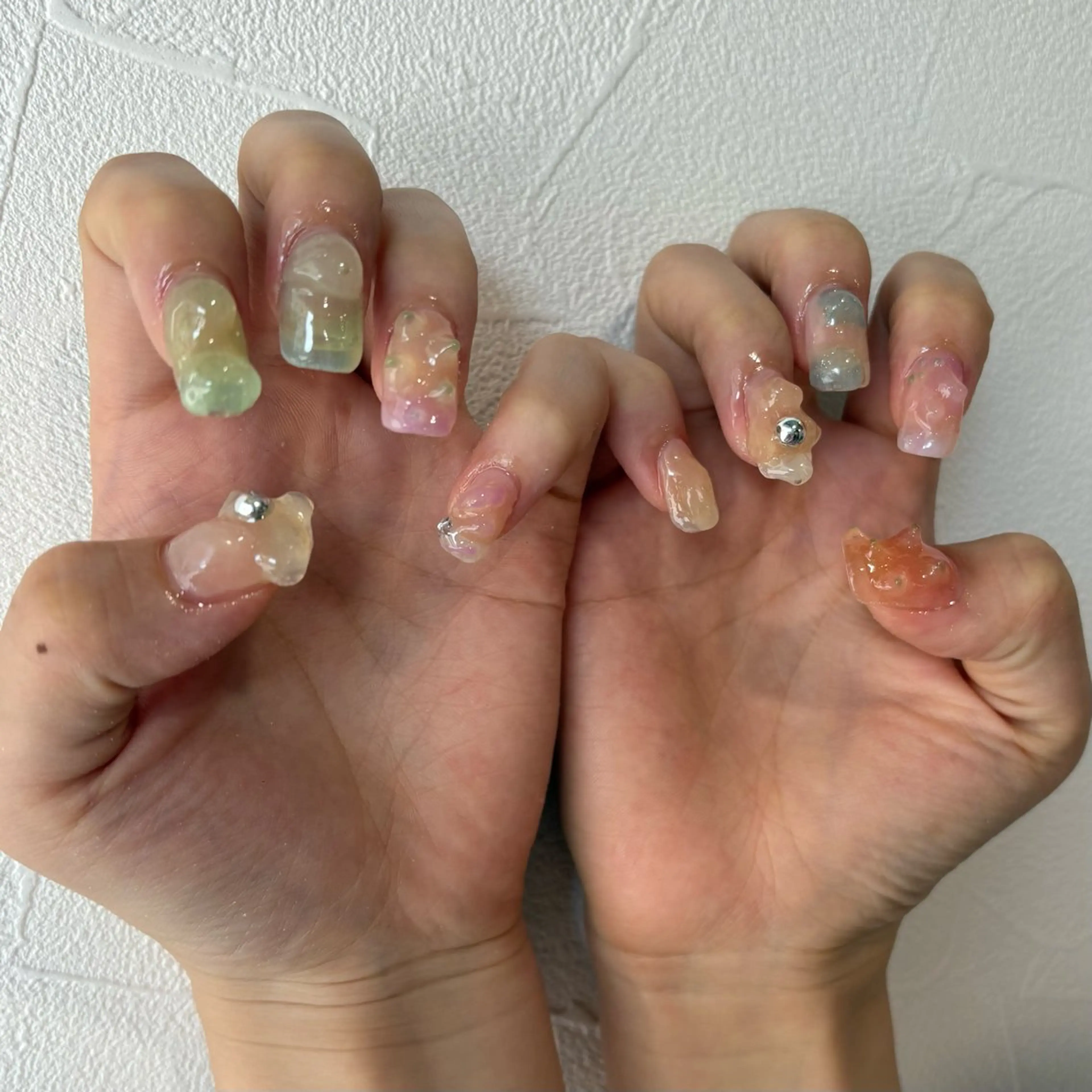 ネイル アートネイル 長さ出し 韓国ネイル ニュアンスネイル オフィスネイル Vante梅田店所属・vante_aimi .パラジェル取扱店のネイルデザイン