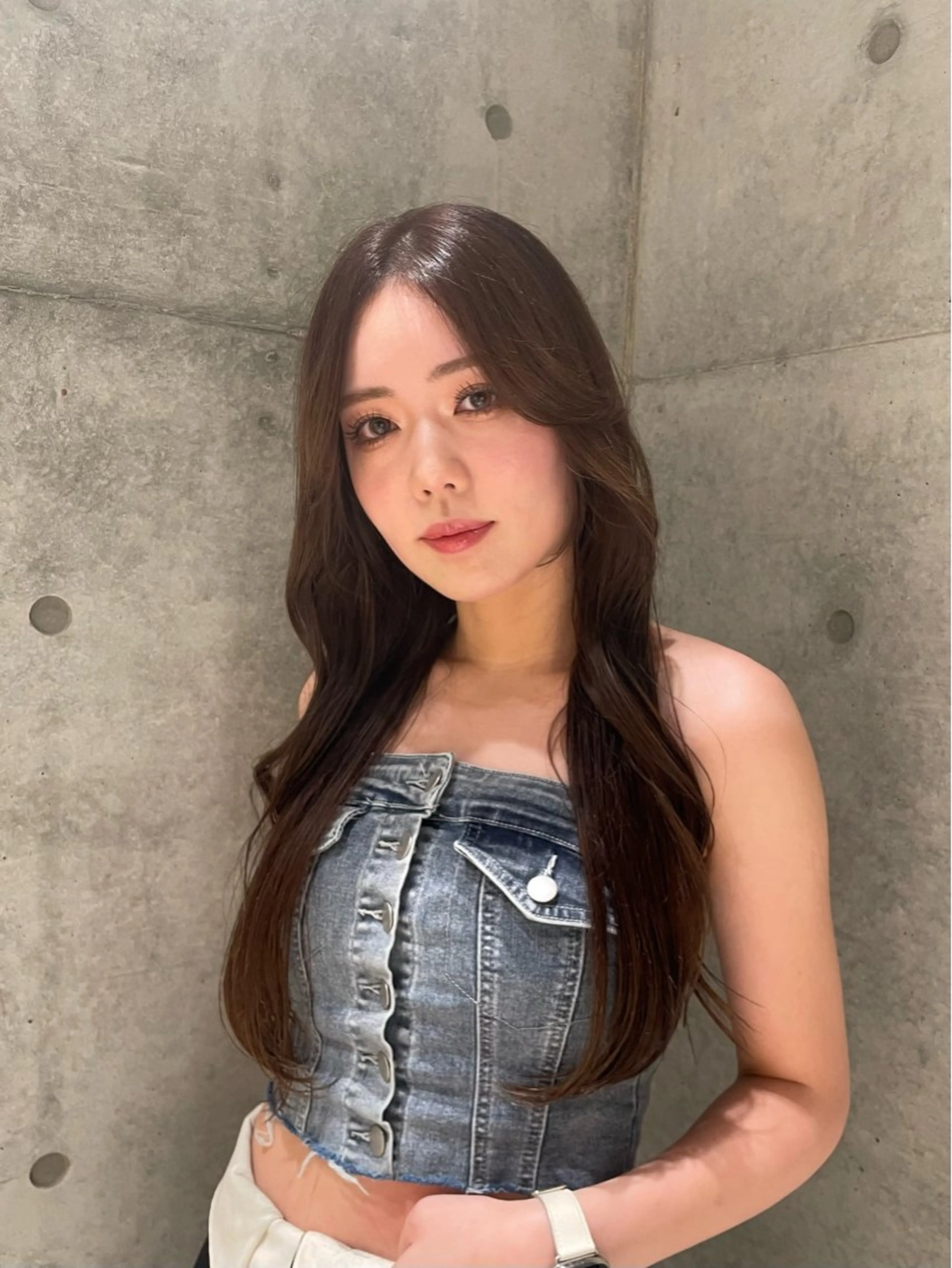 ロング カット ヘアカラー トリートメント 博多ベージュ 🐻松井傑のヘアスタイル