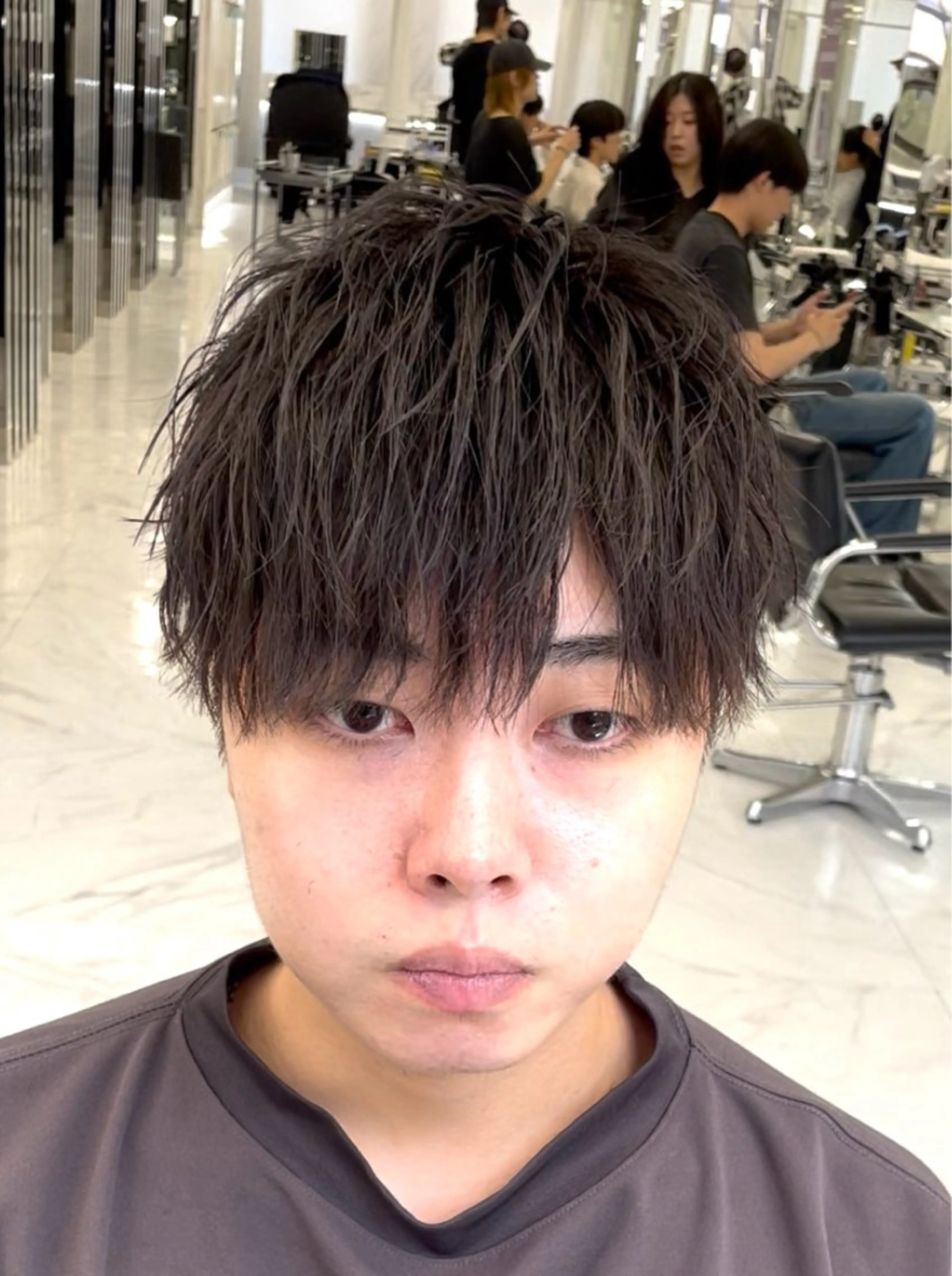 ショート カット パーマ トリートメント ヘアセット 蛯原 興輝のヘアスタイル