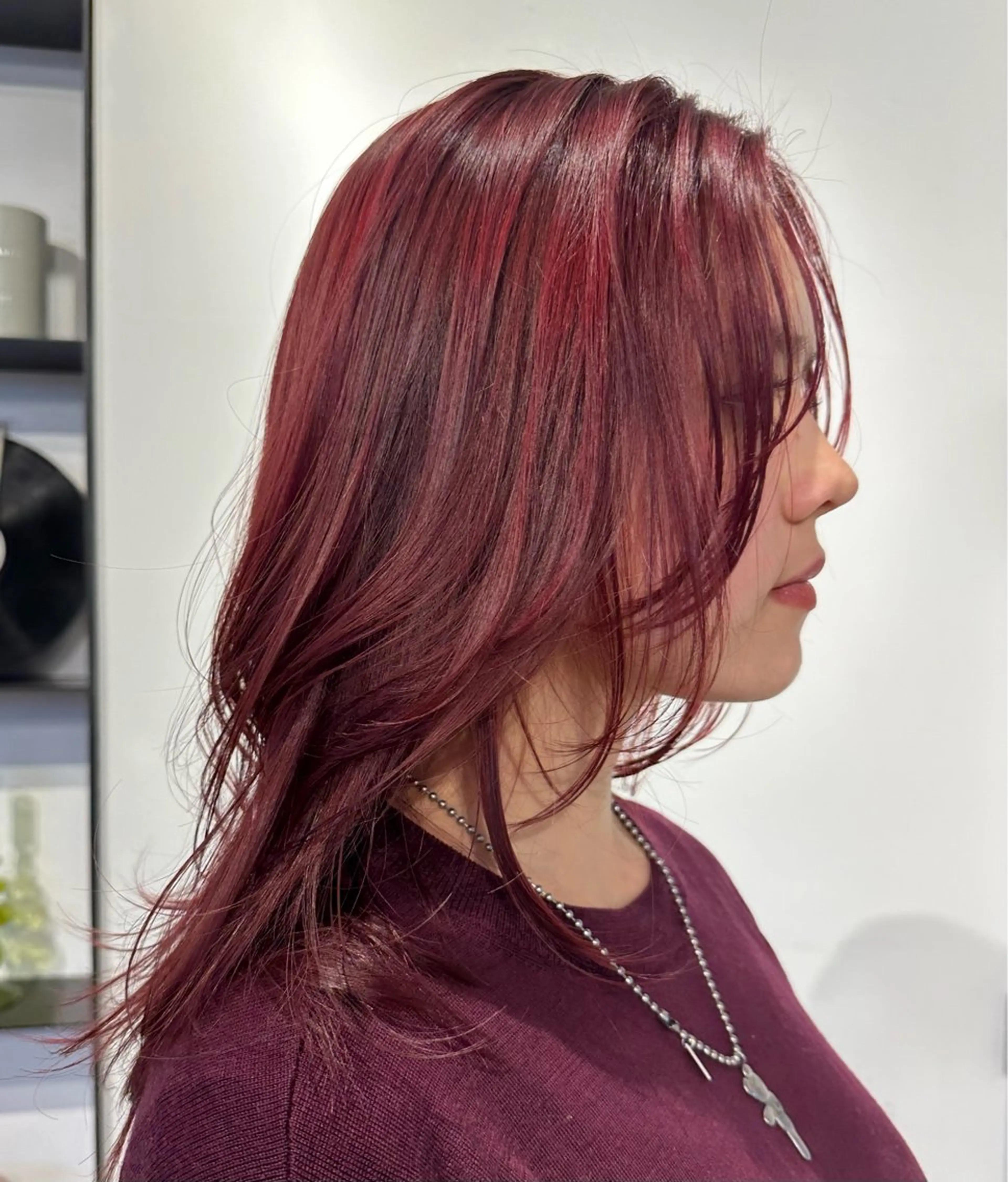 ミディアム カラー レイヤーカット カット 韓国ヘアメンズ・レデ ィース特化ミクのヘアスタイル