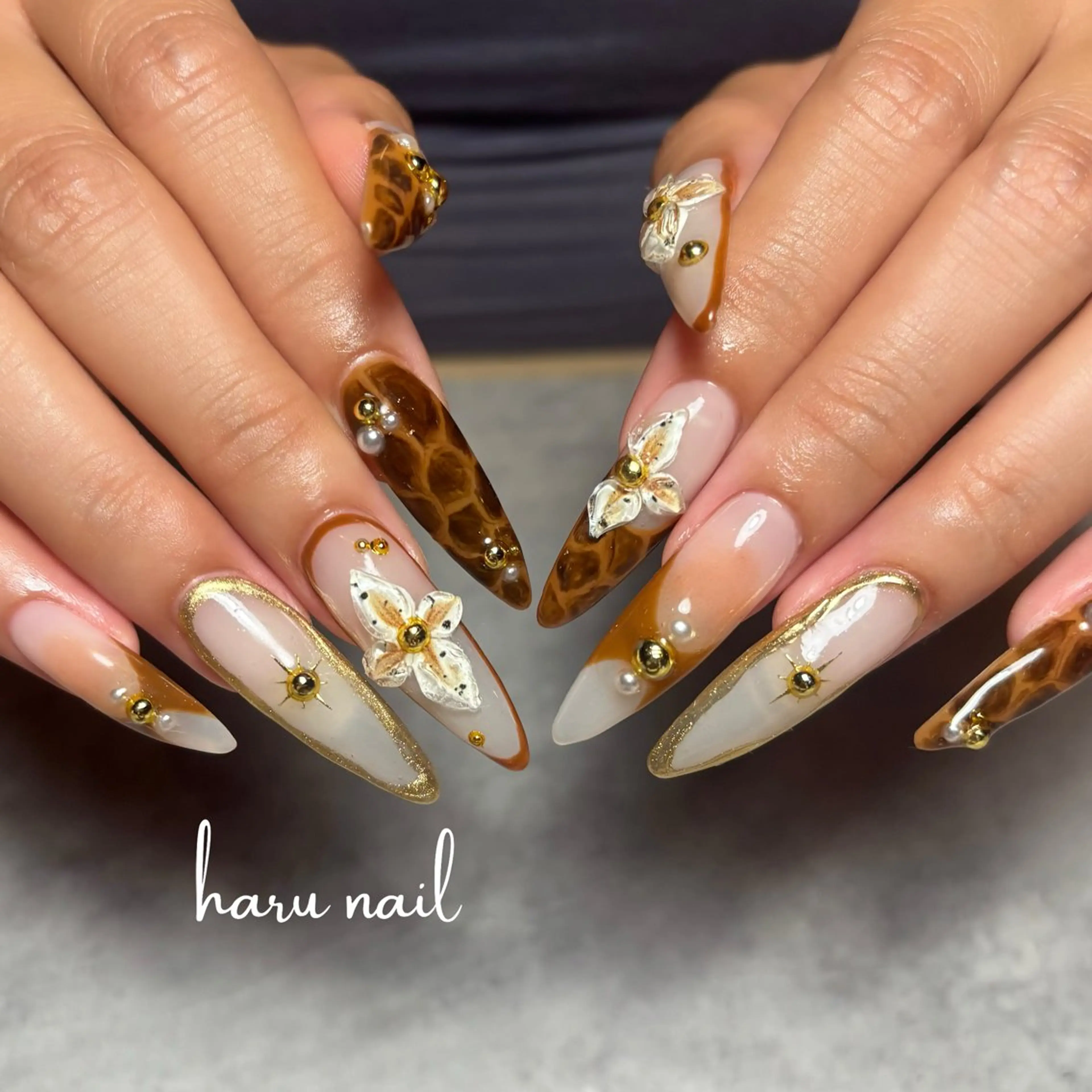 ネイル アートネイル 長さ出し ハンドネイル haru nail所属・harunail Shionのネイルデザイン