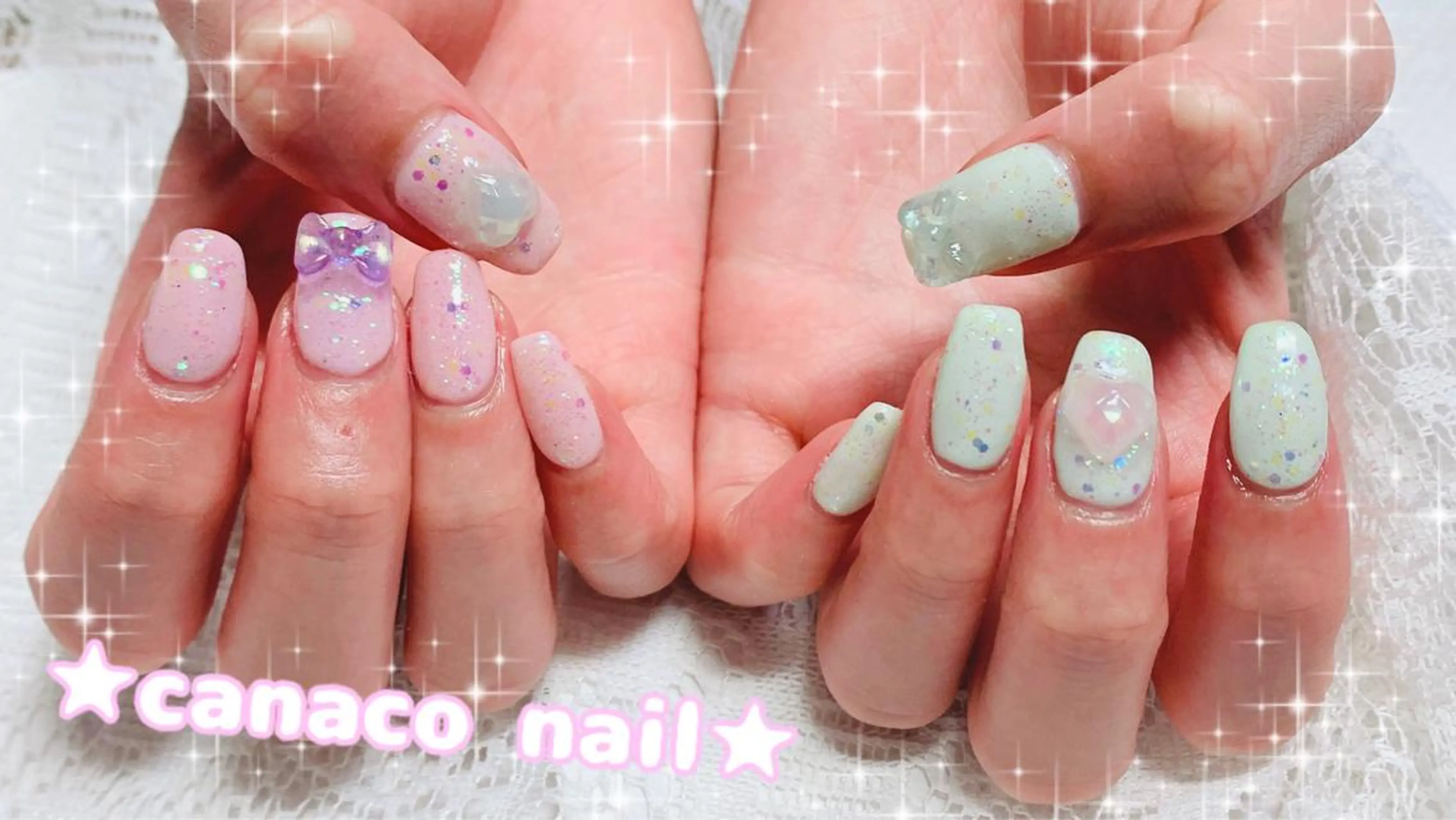 ネイル アートネイル ジェルネイル パラジェル パステルネイル 春ネイル ハンドネイル ハンドケア ベテランネイル cnc nailのネイルデザイン
