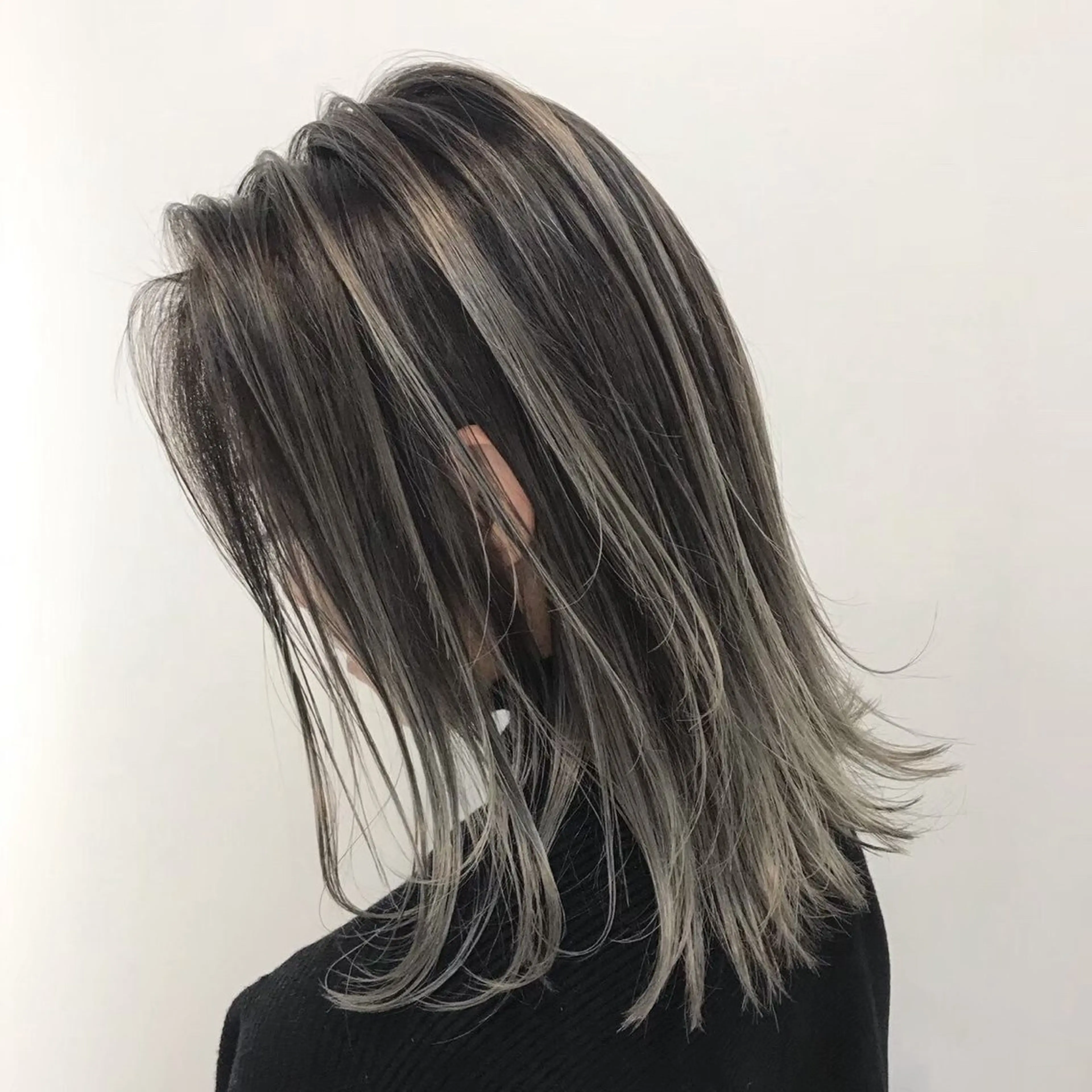 ミディアム カラー バレイヤージュ レイヤーカット ボブ・パーマ特化 🌟フジタのヘアスタイル