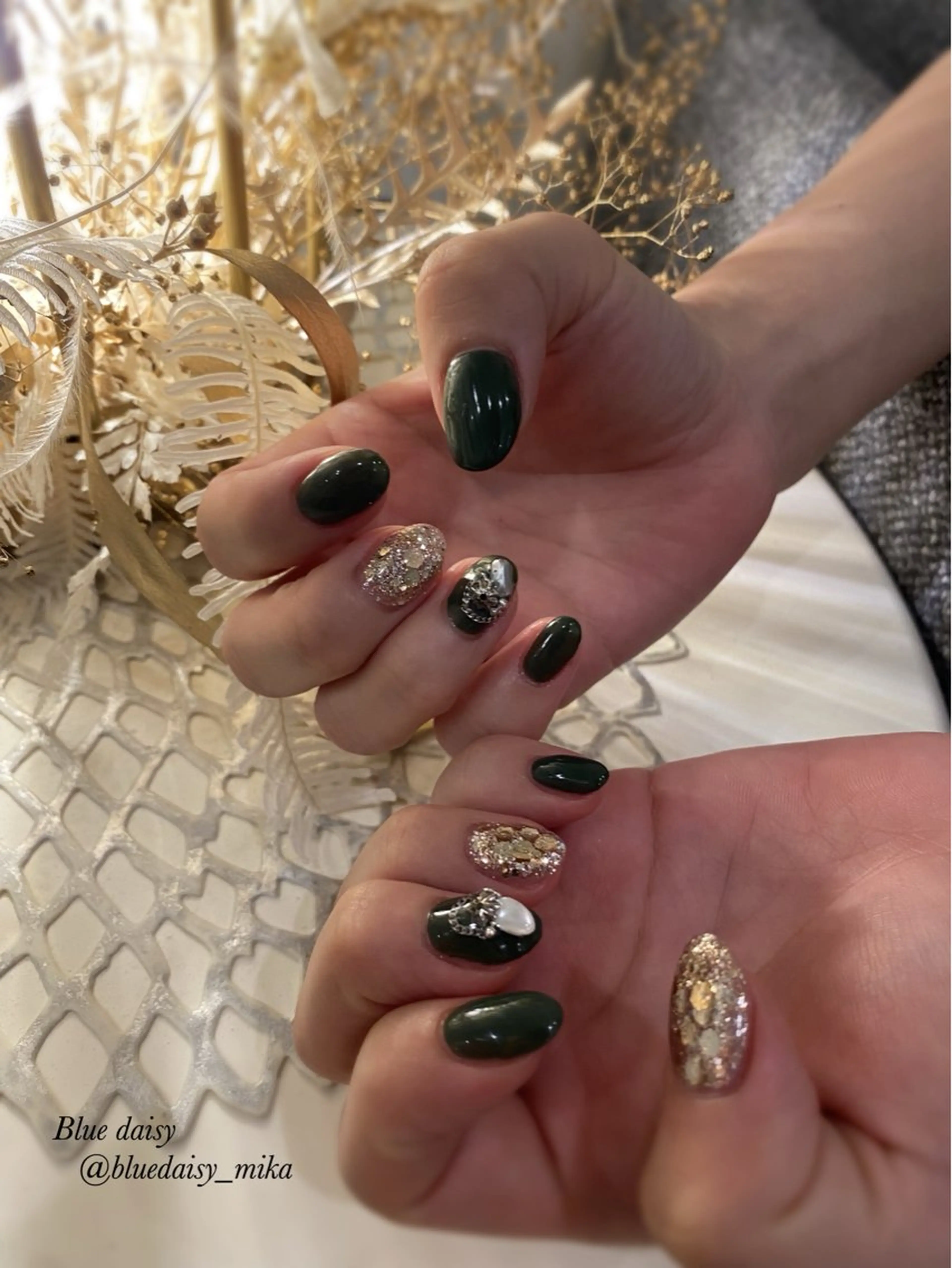 ネイル ハンドネイル Blue daisy 栄本店のネイルデザイン