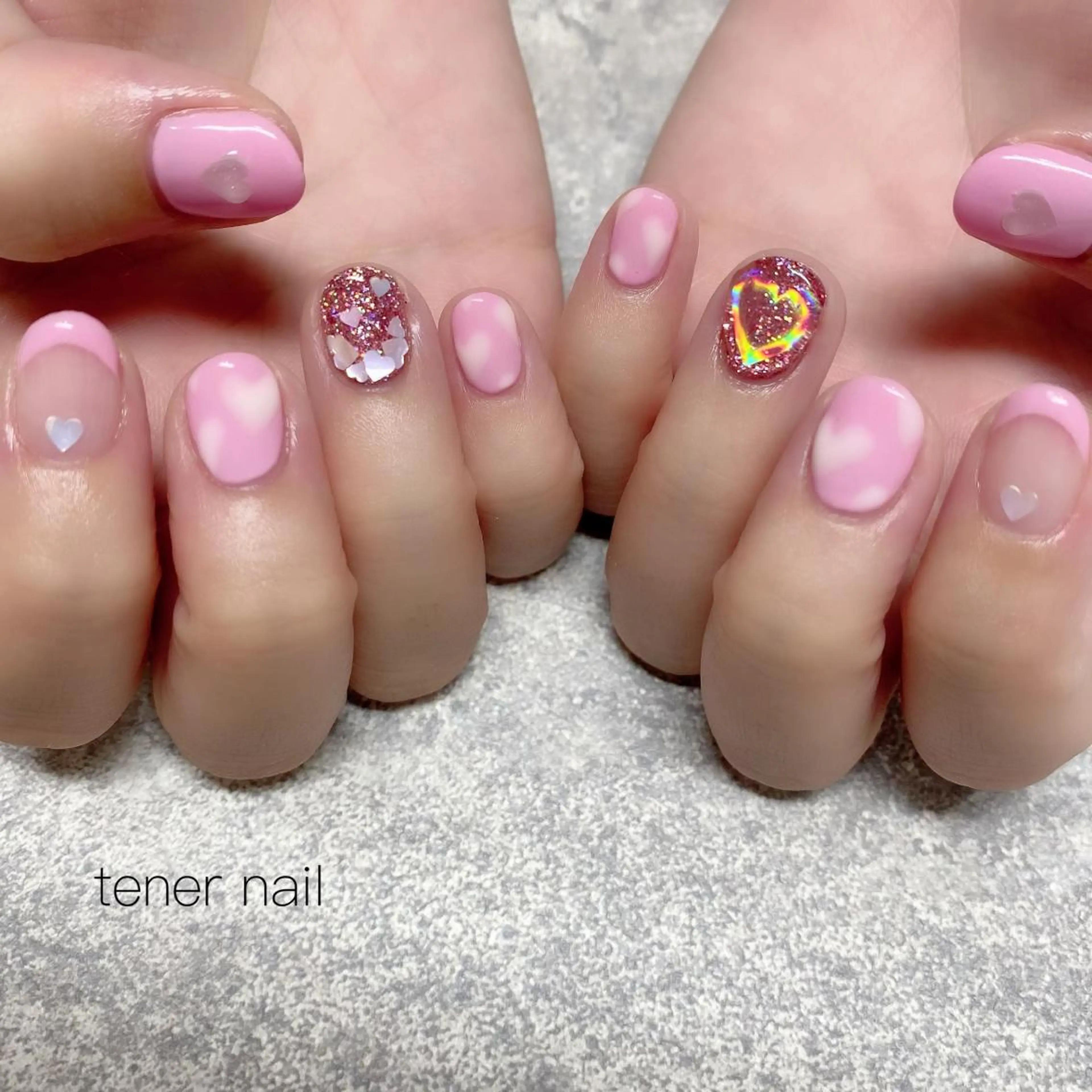 ネイル ハート テネルネイル tener nailのネイルデザイン
