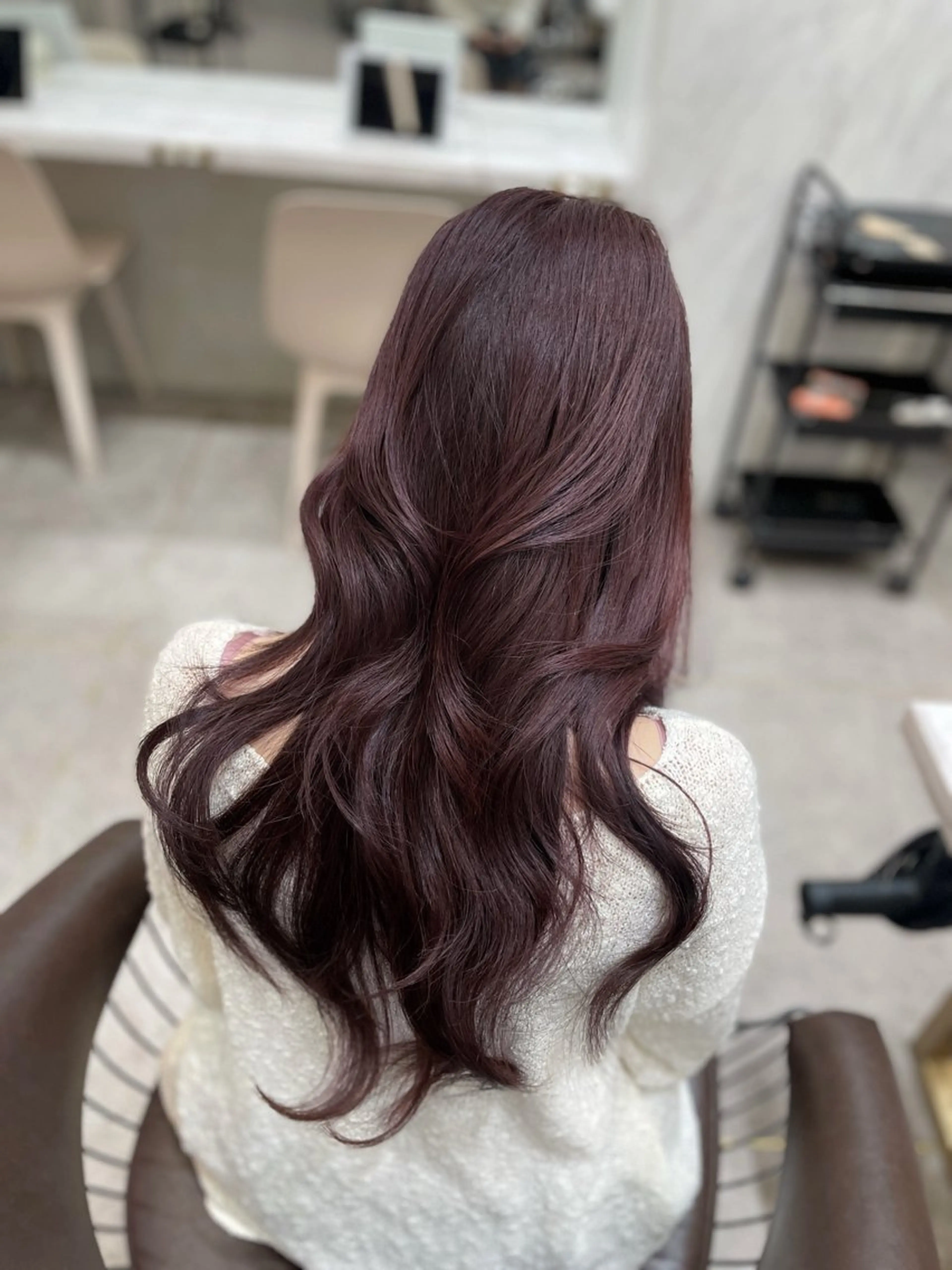 セミロング ヘアカラー MOE 福岡韓国ヘア✧︎のヘアスタイル