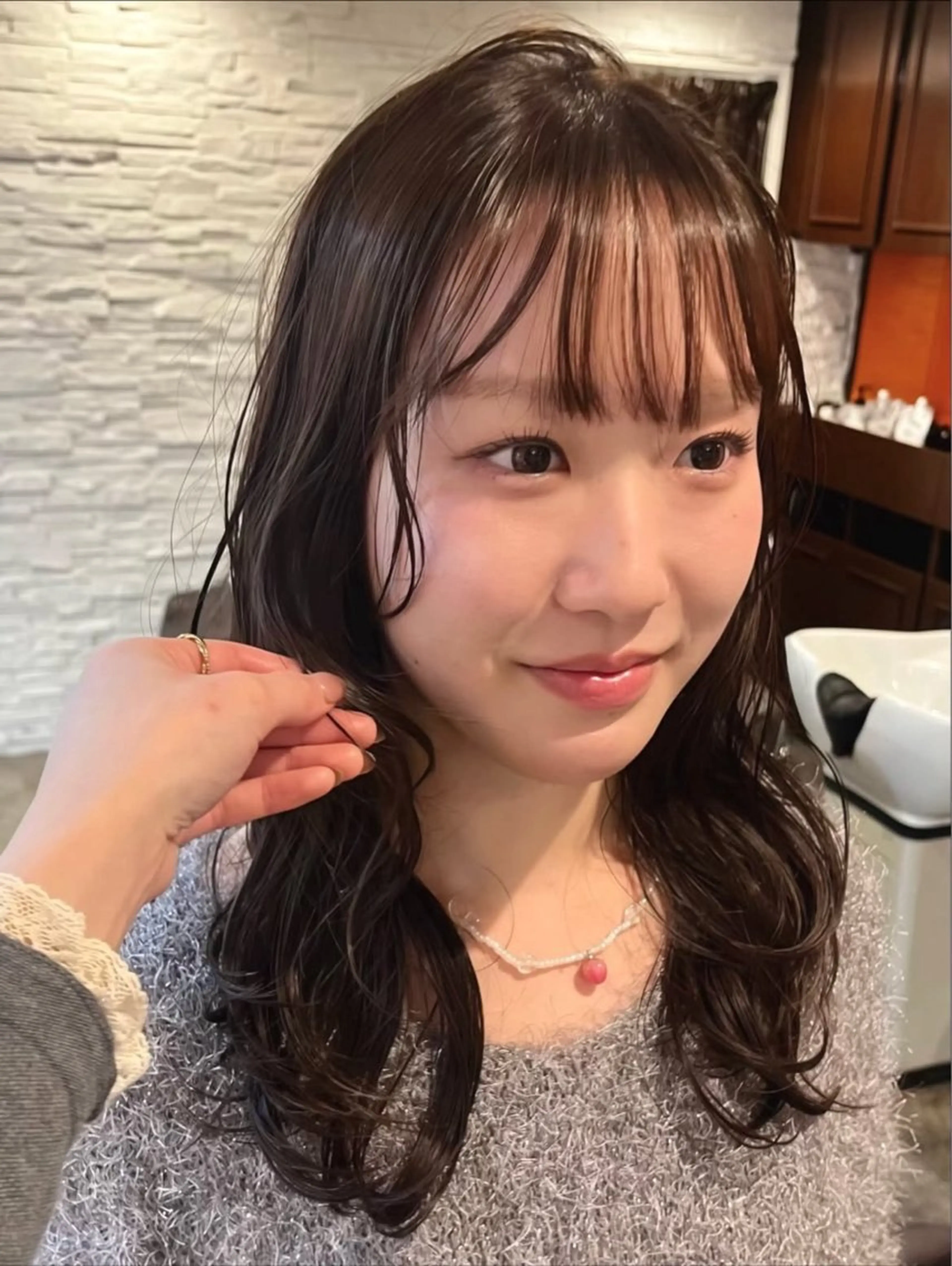 セミロング カラー ベージュカラー 🍑透明感艶カラー 🍑/momoのヘアスタイル