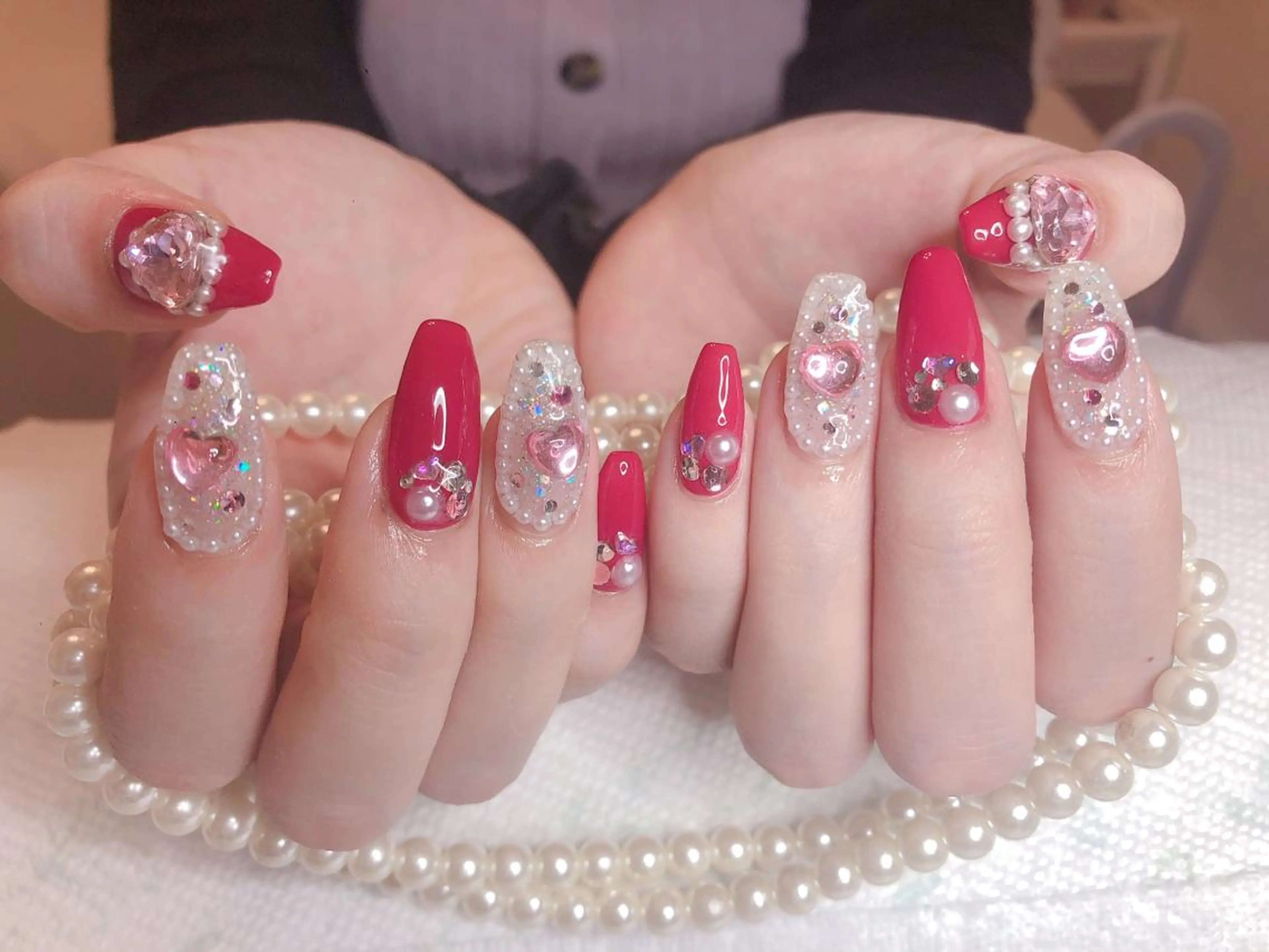 ロング ネイル ハンドネイル 長さ出し専門 nynaのネイルデザイン