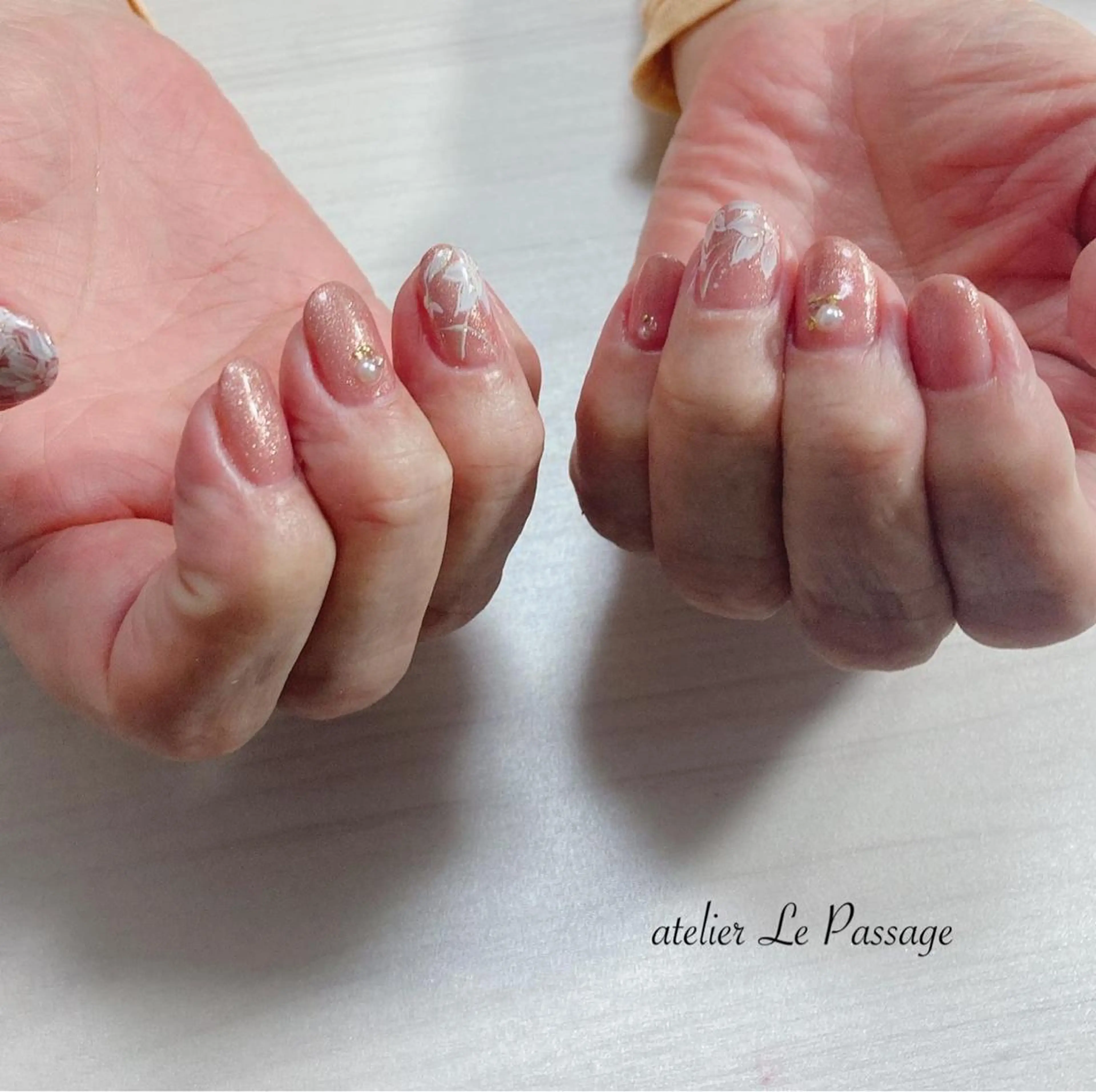 ネイル フラワーネイル ジェルネイル オフィスネイル パラジェル パステルネイル h nakatsukaのネイルデザイン