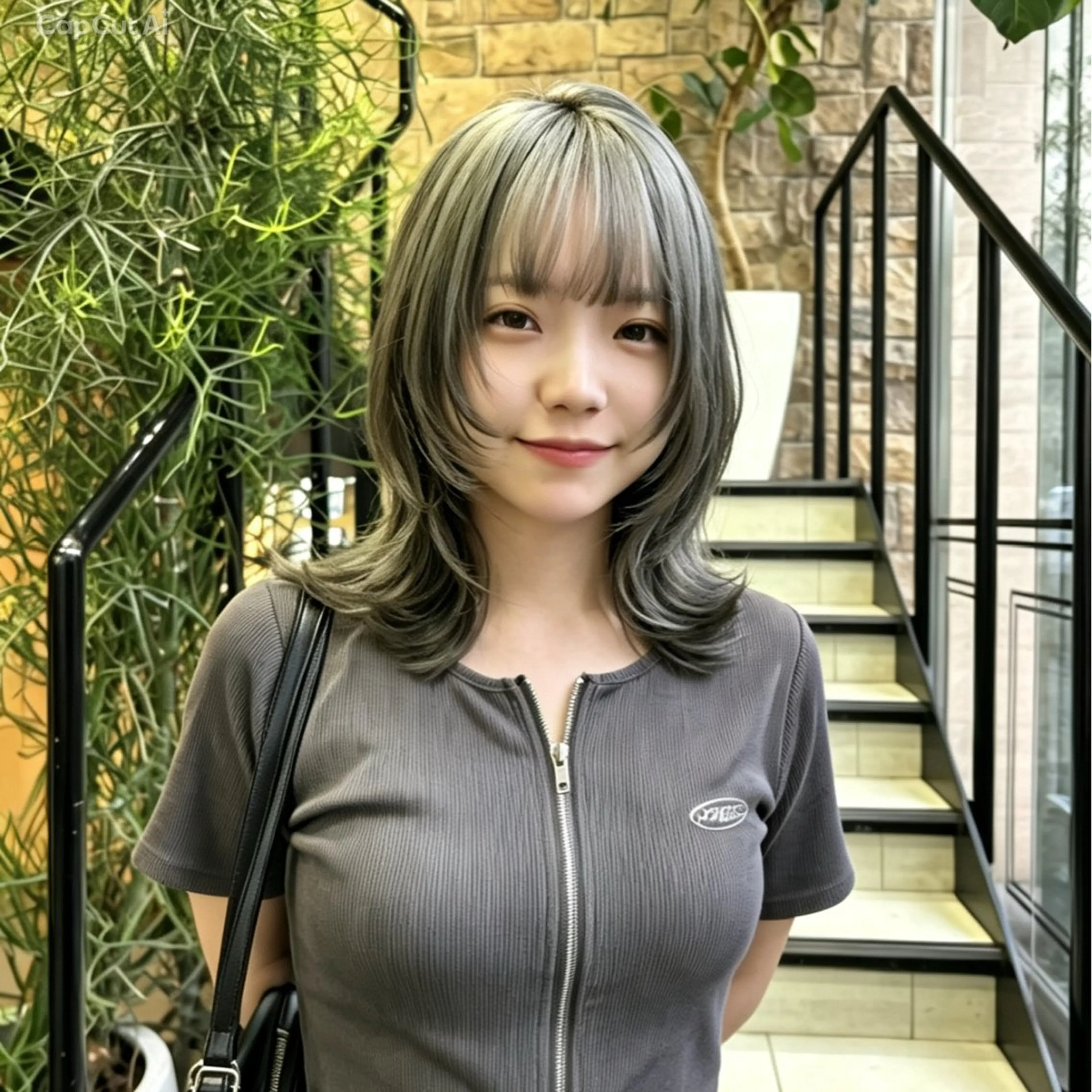 ミディアム カット レイヤー/ボブ /ジュンエイのヘアスタイル