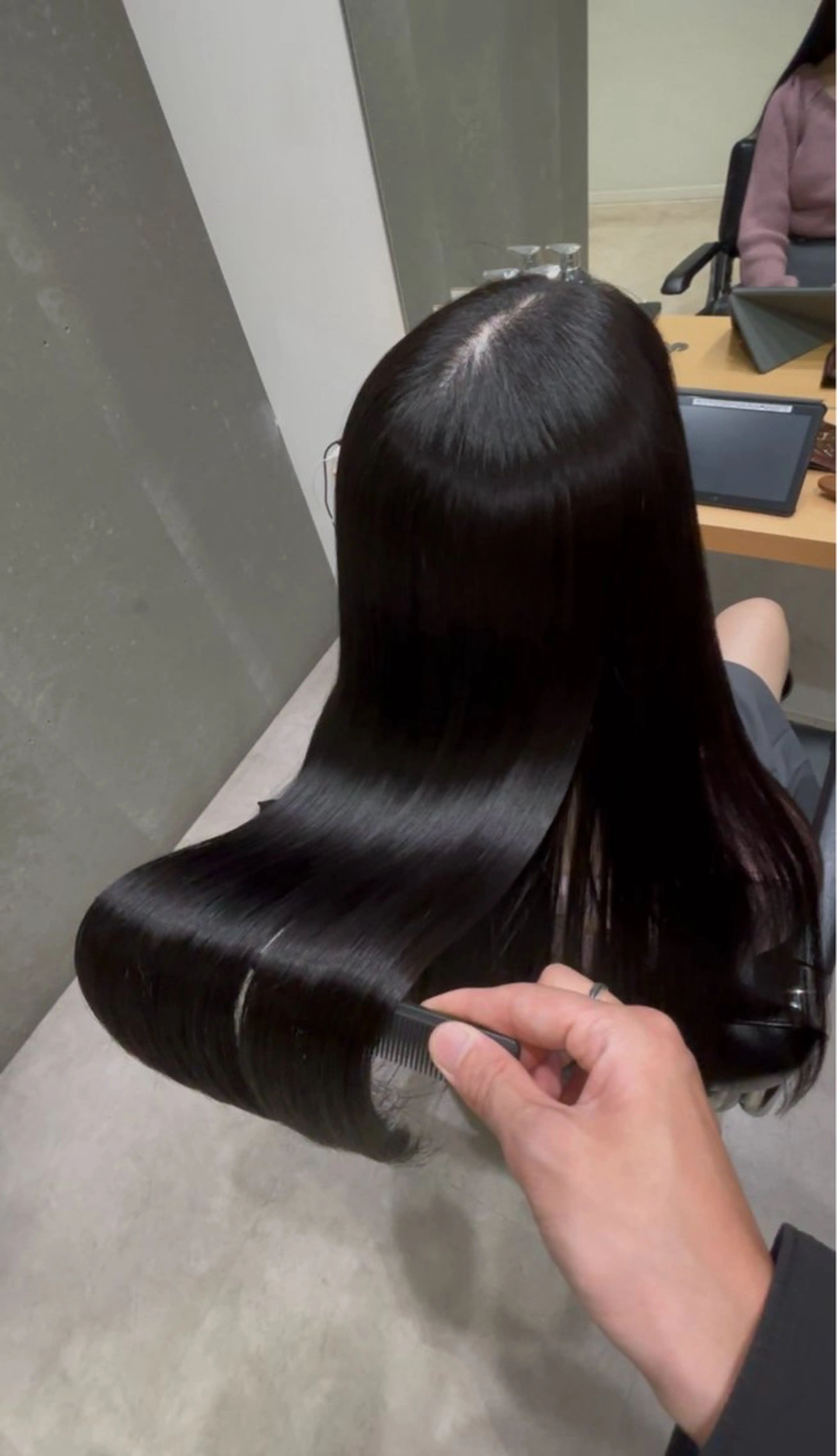 ミディアム トリートメント カット トリートメント 髪質改善ヘアケア 艶髪特化/上田のヘアスタイル