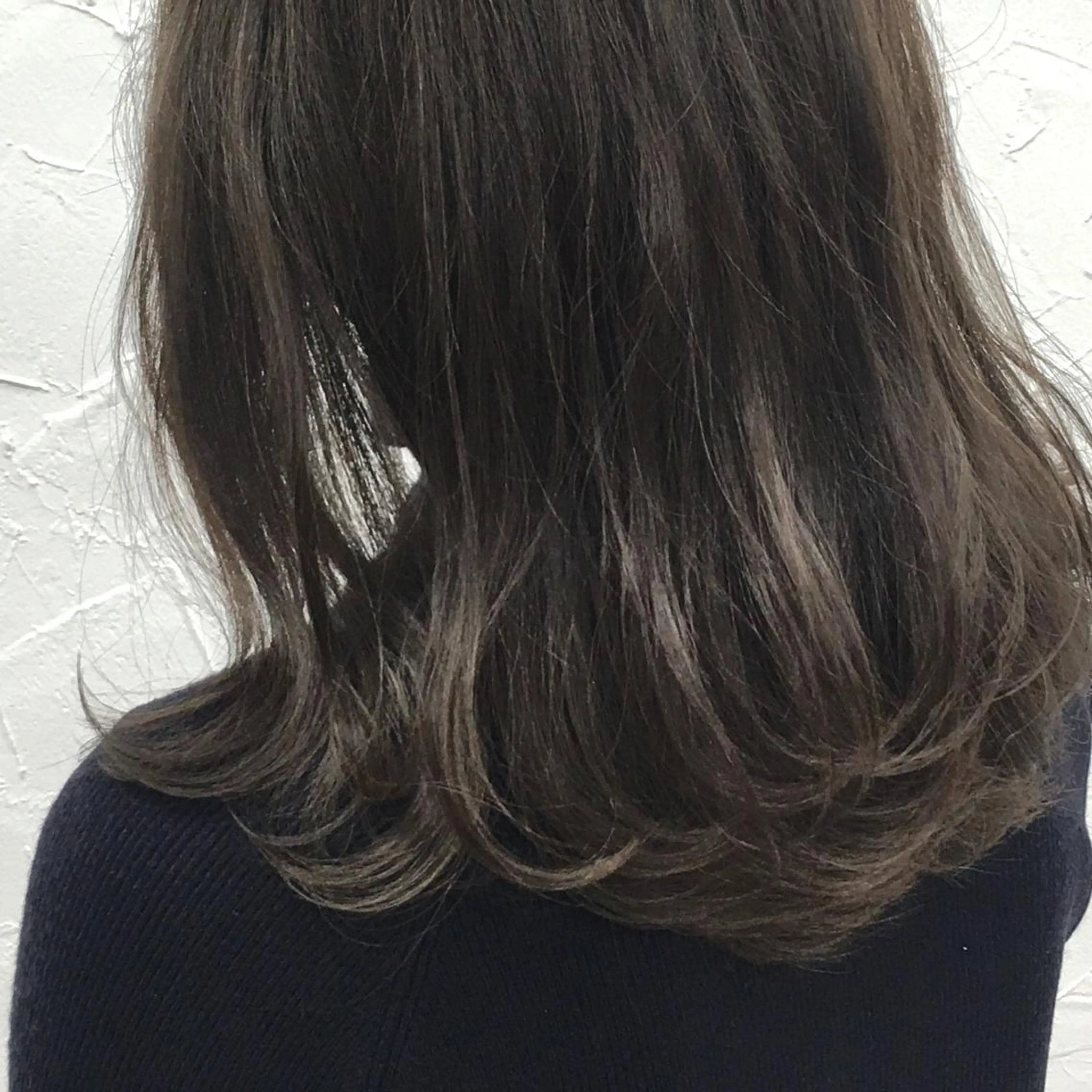 セミロング ヘアアレンジ 脱！黒髪 ダブルカラー【上野】のヘアスタイル