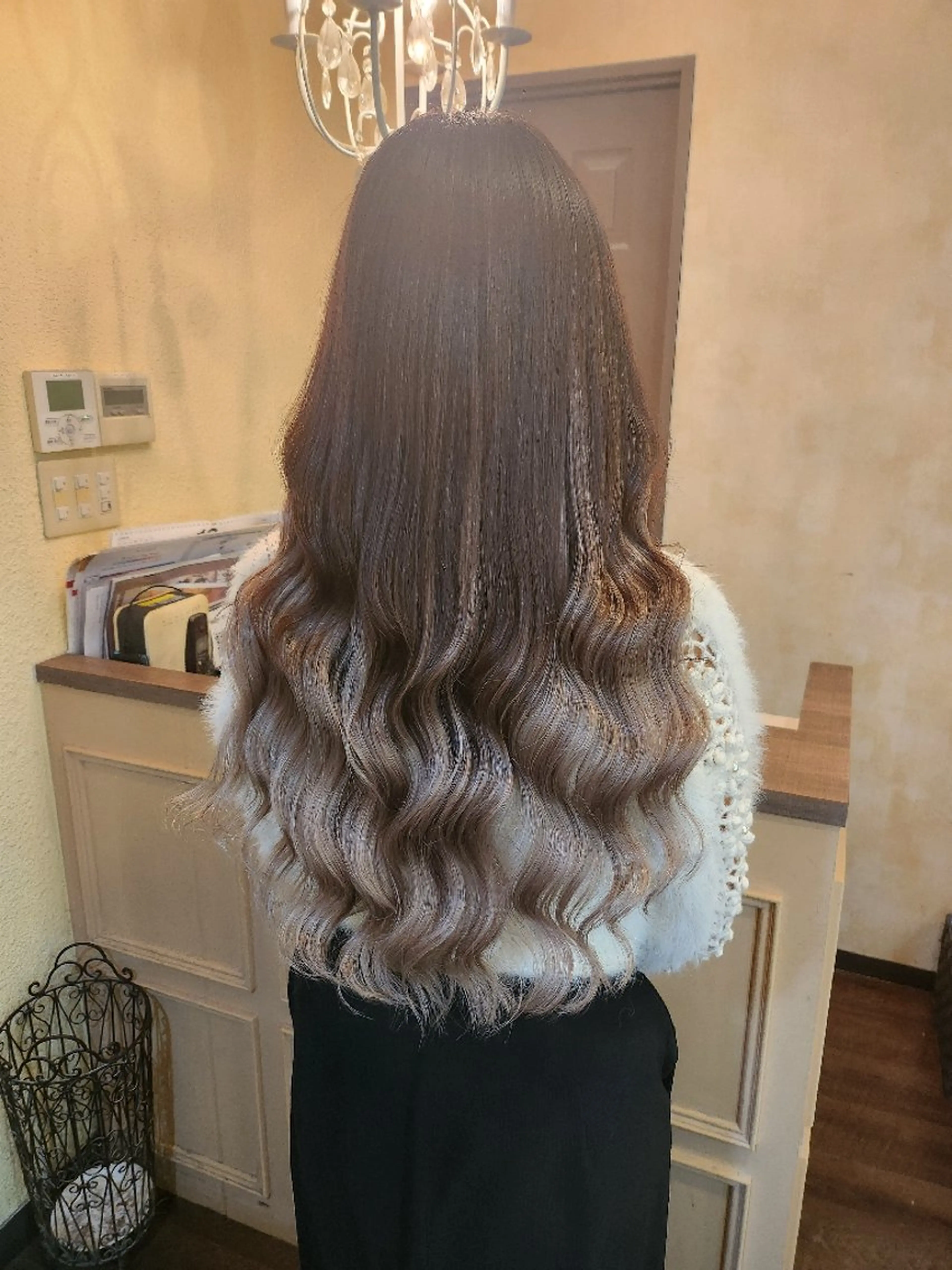 ロング ヘアアレンジ シールエクステ エクステ カット エクステ 田井中 悠紀のヘアスタイル