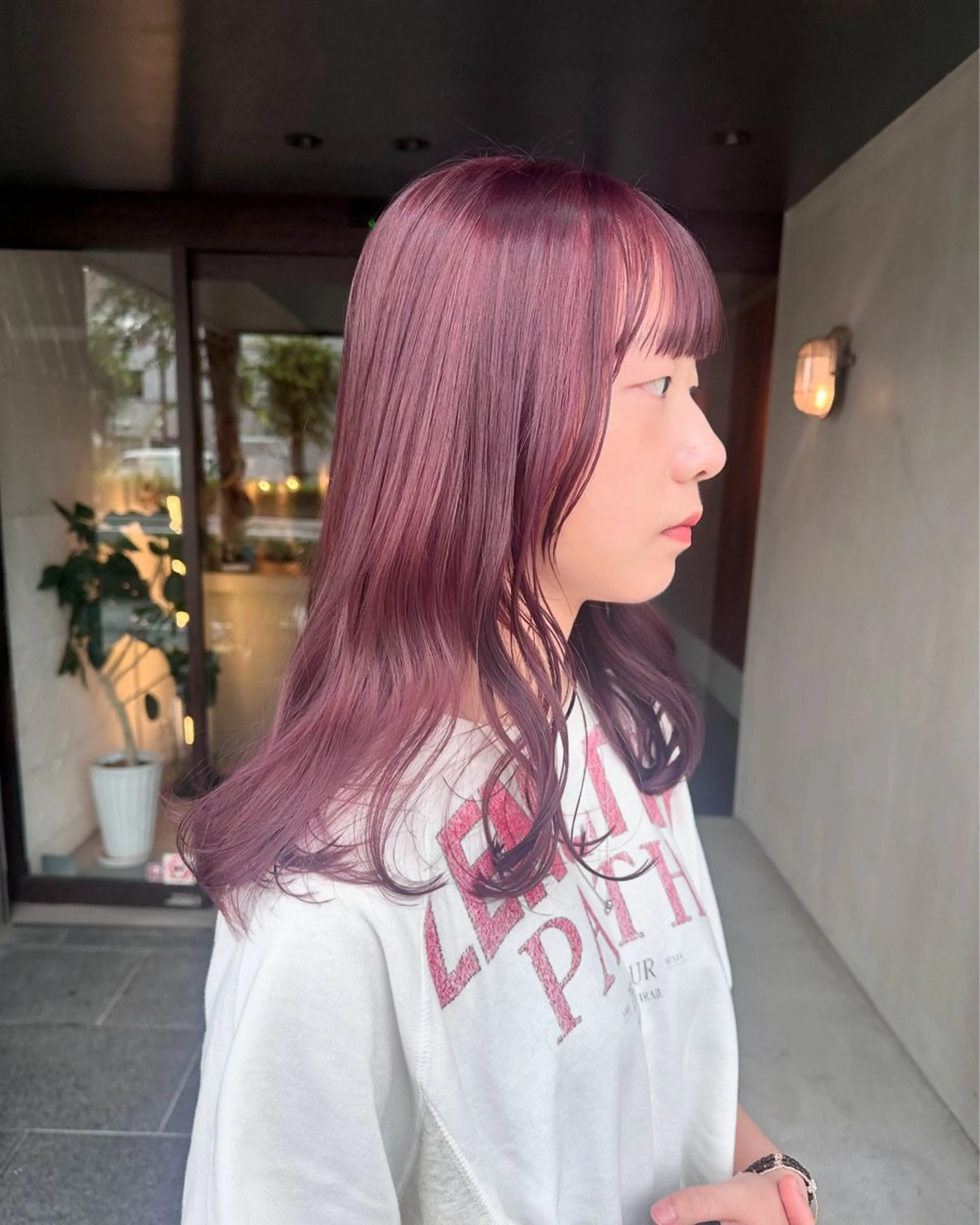 セミロング カラー ヘアカラー ピンクカラー/ mana🎀のヘアスタイル