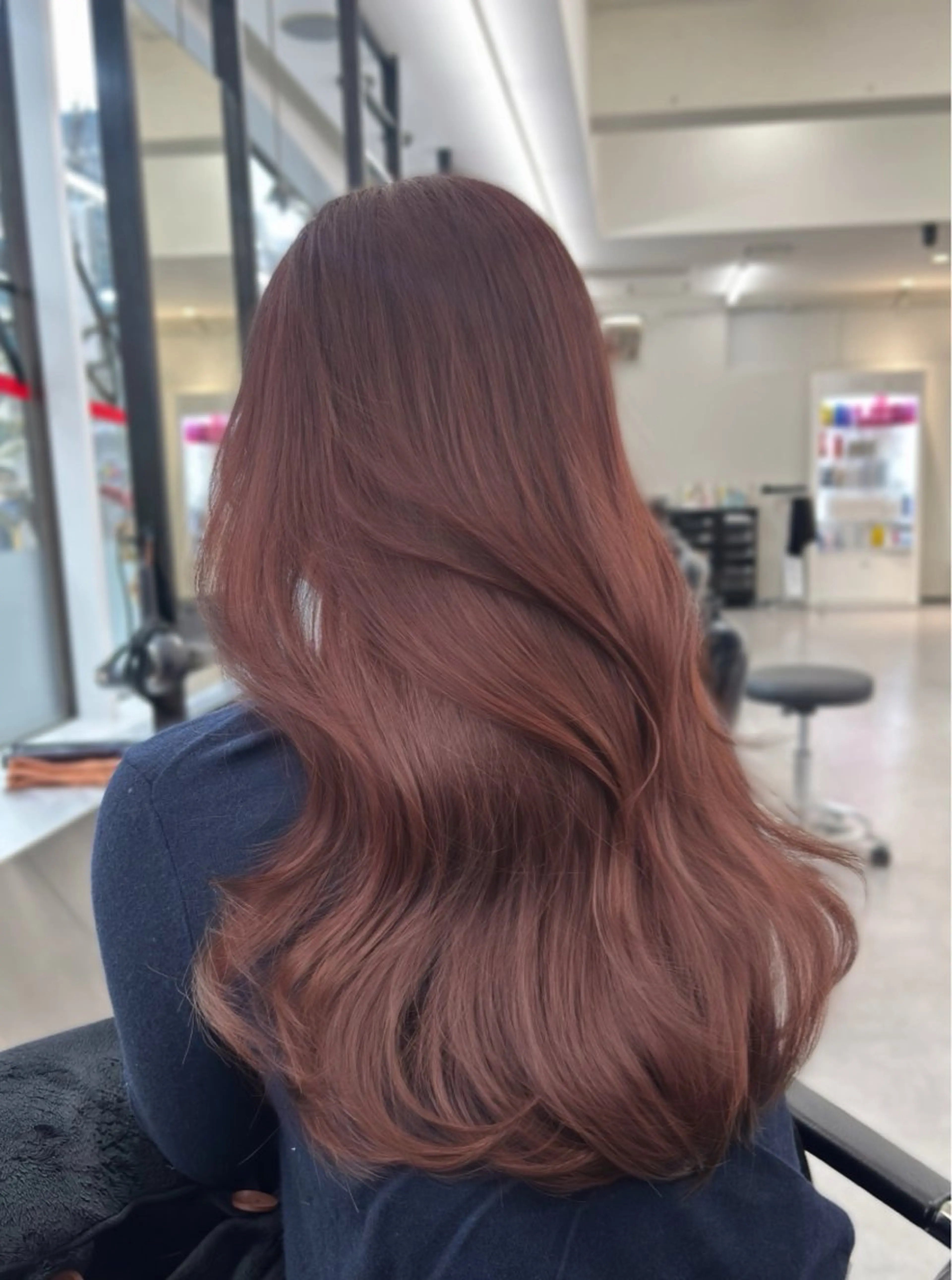 ロング カラー ヘアカラー 心斎橋/ブリーチなし 髪質改善/レイヤーのヘアスタイル