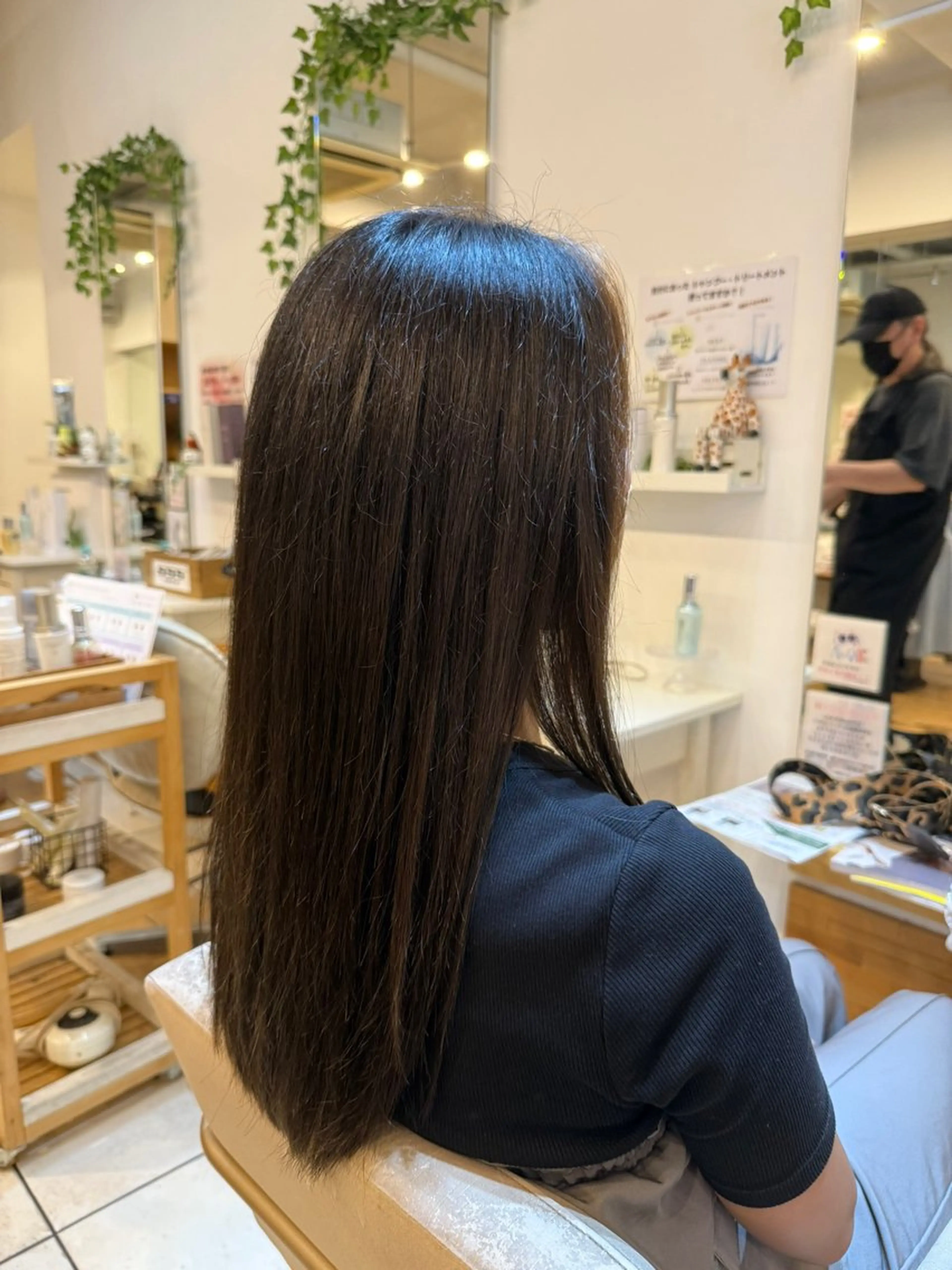 ロング 縮毛矯正 中野 亮のヘアスタイル