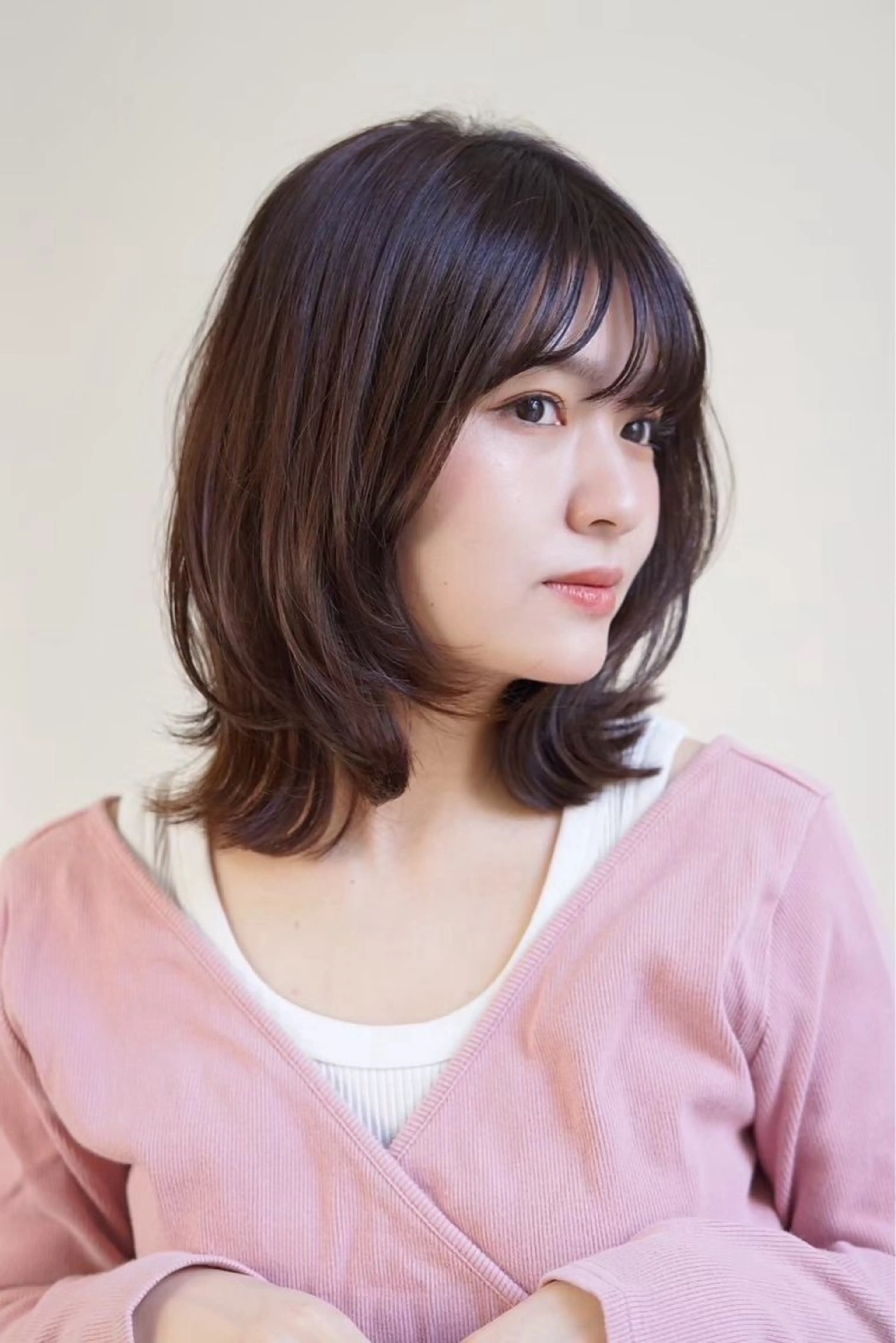 セミロング レイヤーカット 無料カットモデル‪✨ ✂️Nanami🌷のヘアスタイル