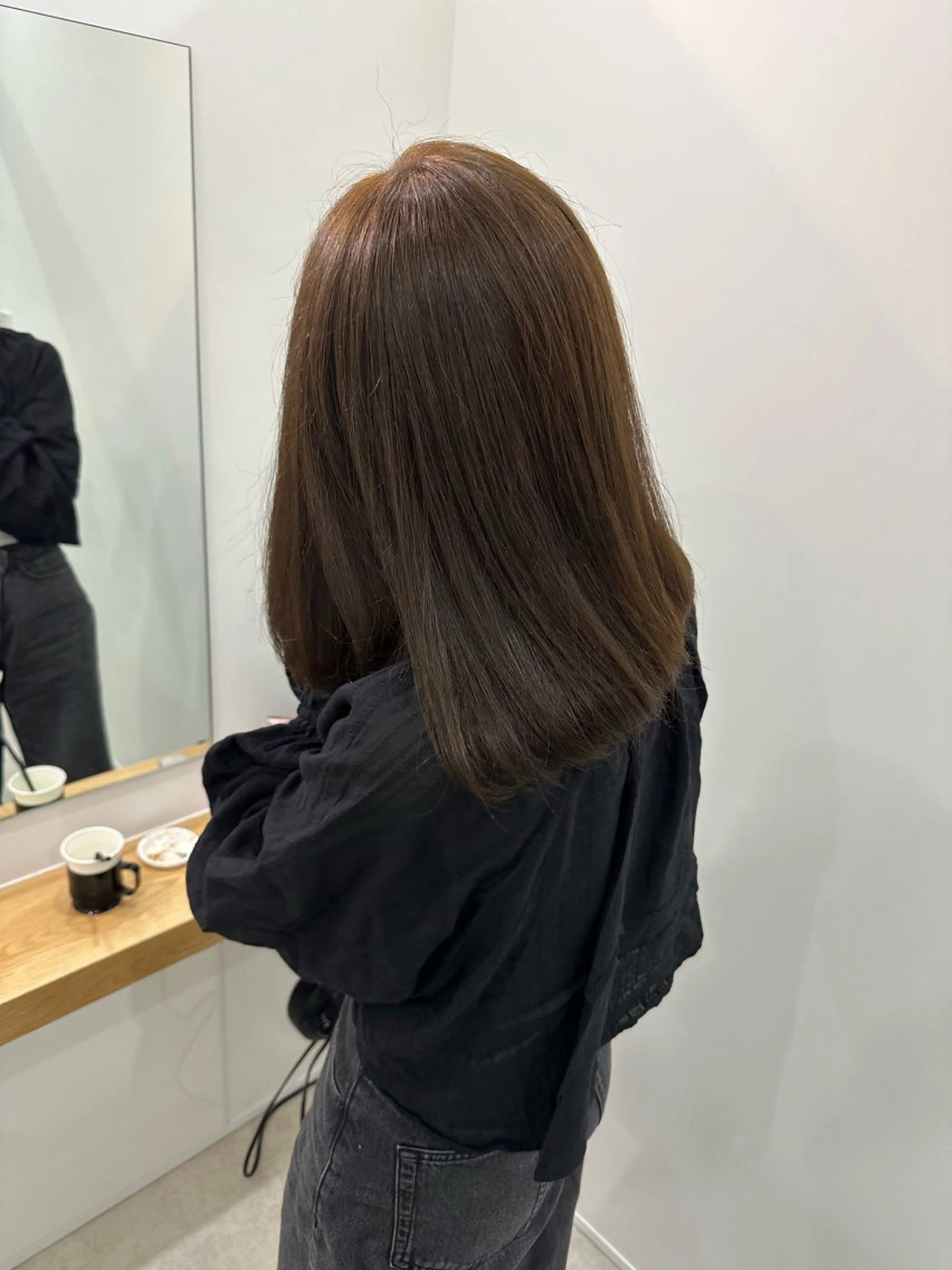 ミディアム カラー カット ヘアカラー トリートメント レイヤー/ナチュラル 💐nao.のヘアスタイル