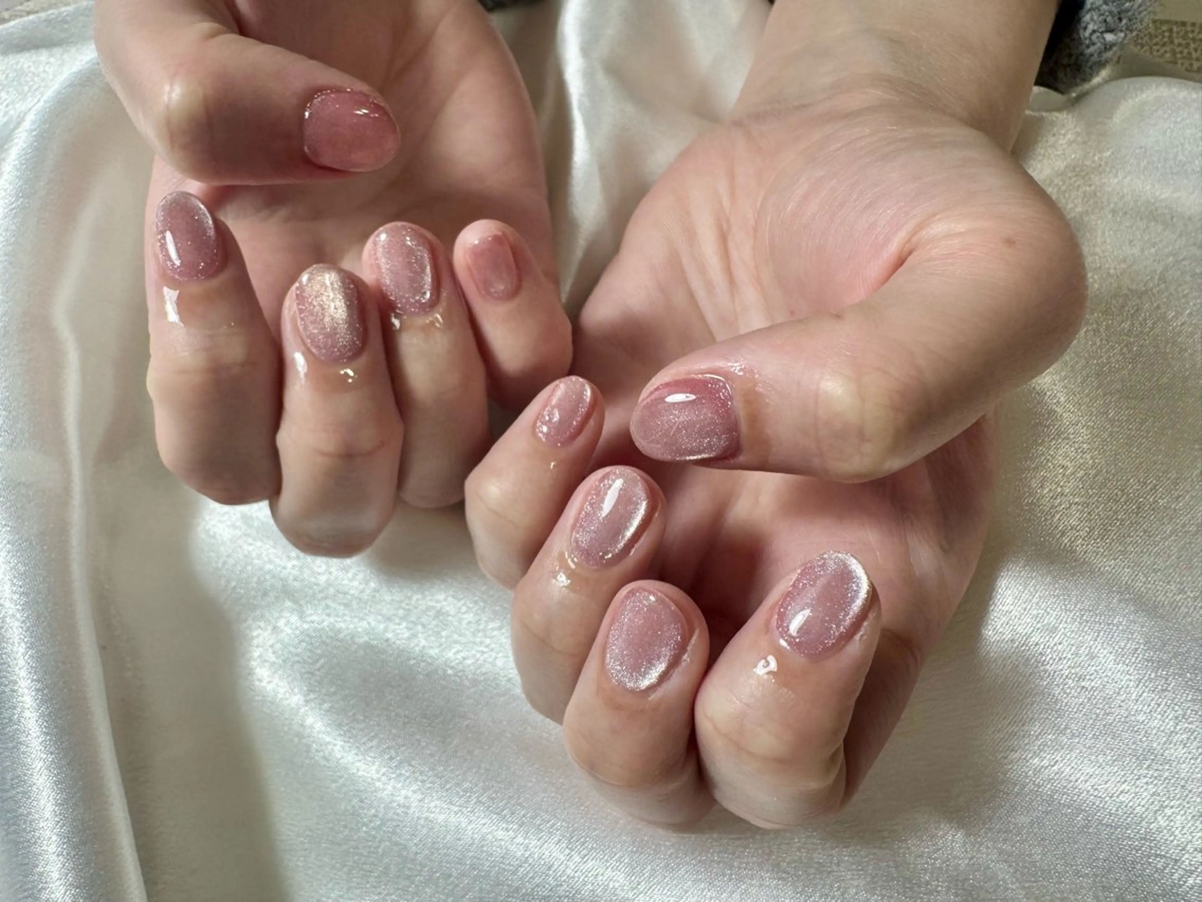 ネイル オーロラネイル 桜ネイル フラワーネイル フットネイル フレンチネイル ハンドネイル kikinail 溝の口のネイルデザイン