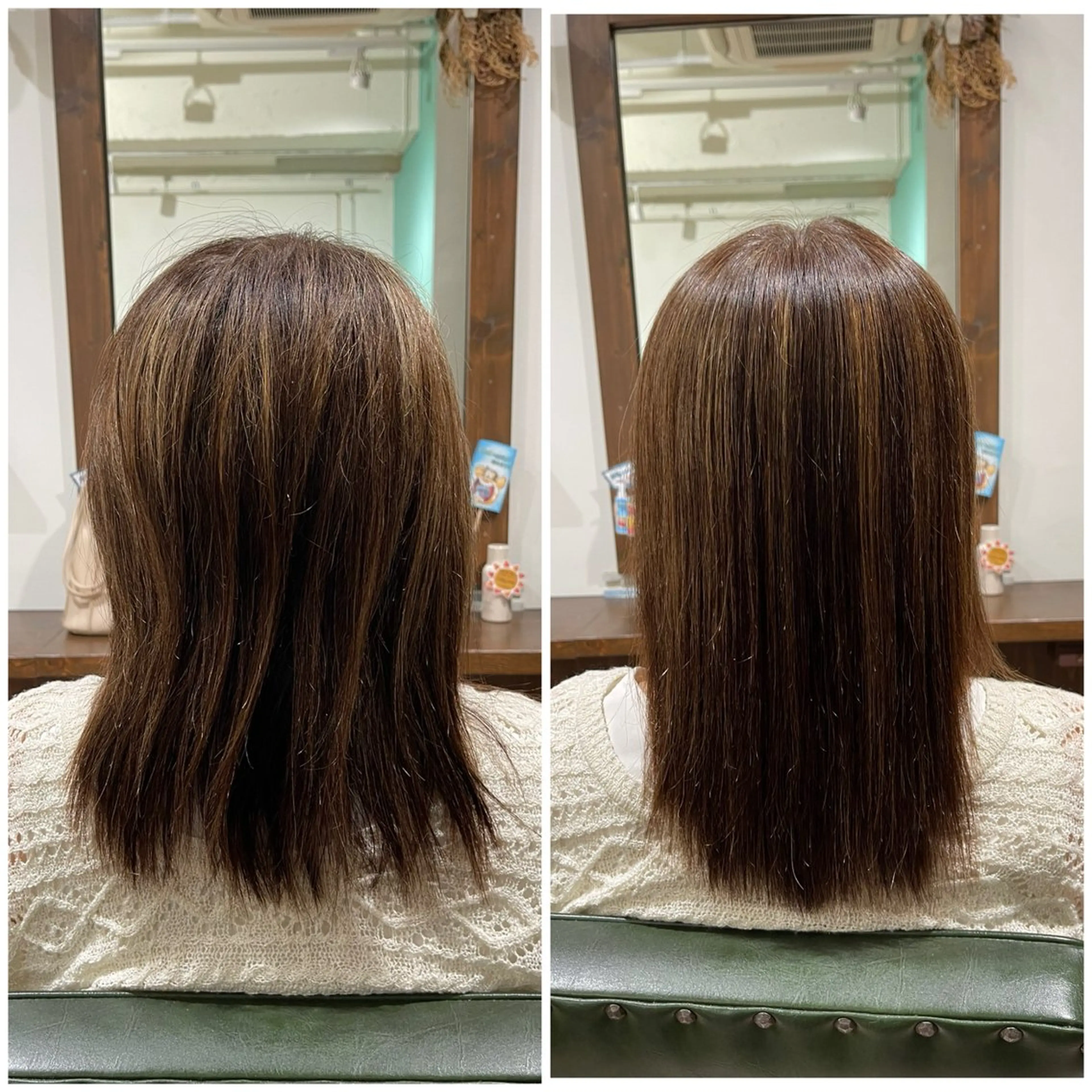 ロング ハイライト 縮毛矯正 テライ ケイショウのヘアスタイル